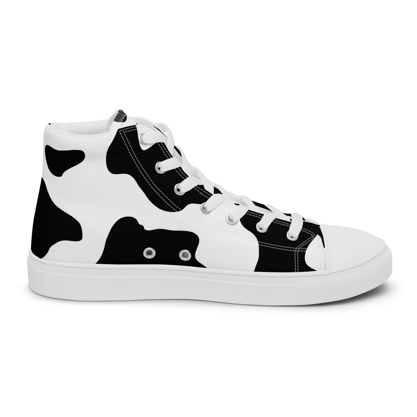 Cow Print Women’s high top canvas shoes