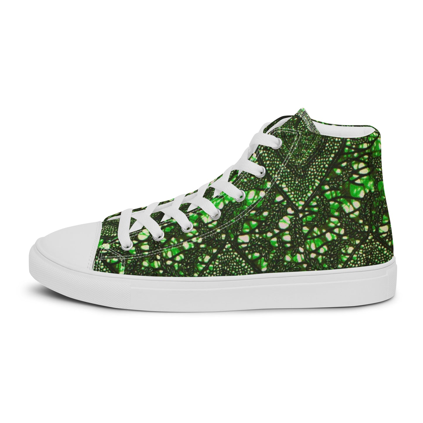 Green Peas Ankara Women’s high top canvas shoes