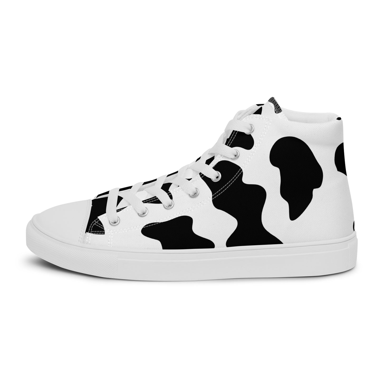 Cow Print Women’s high top canvas shoes