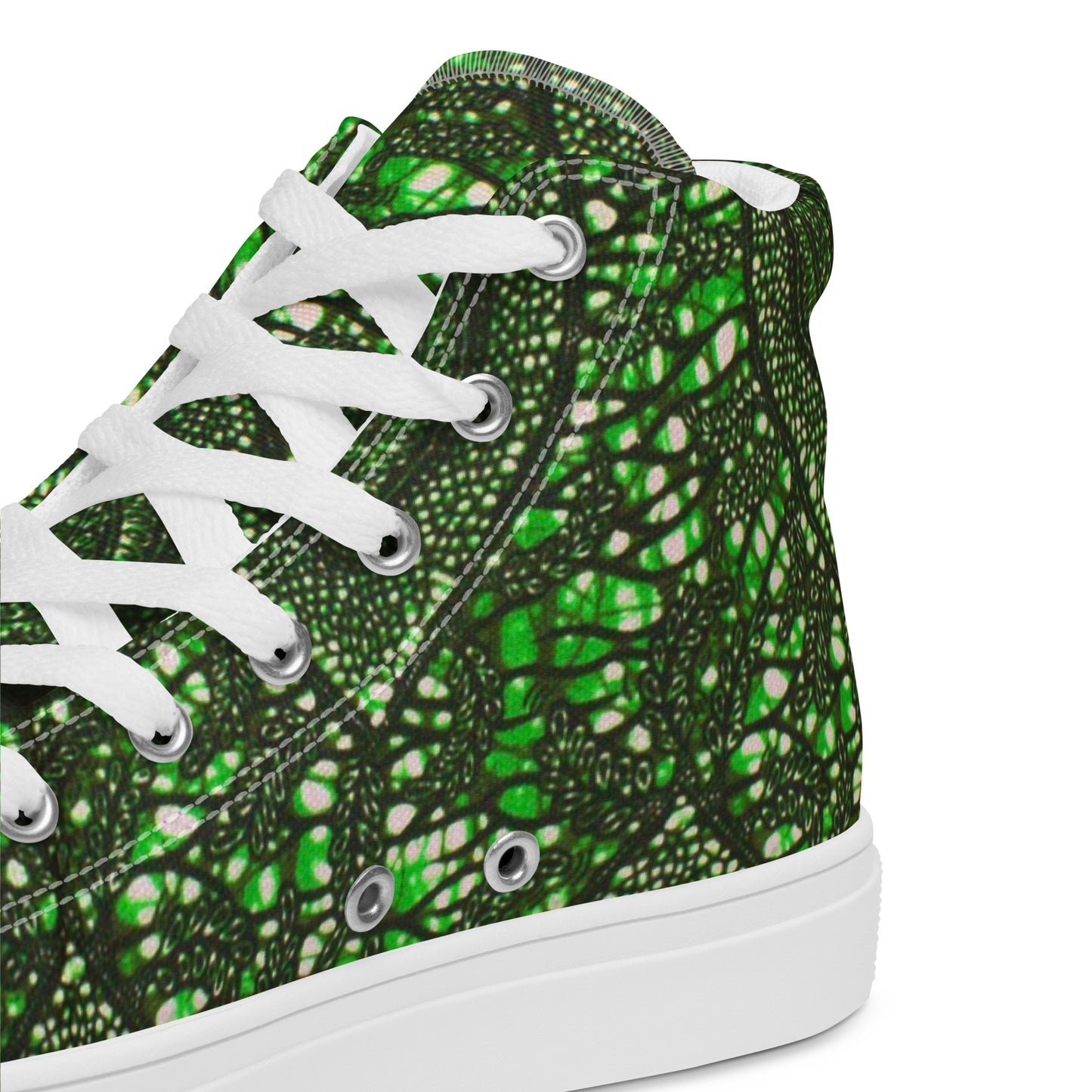 Green Peas Ankara Women’s high top canvas shoes