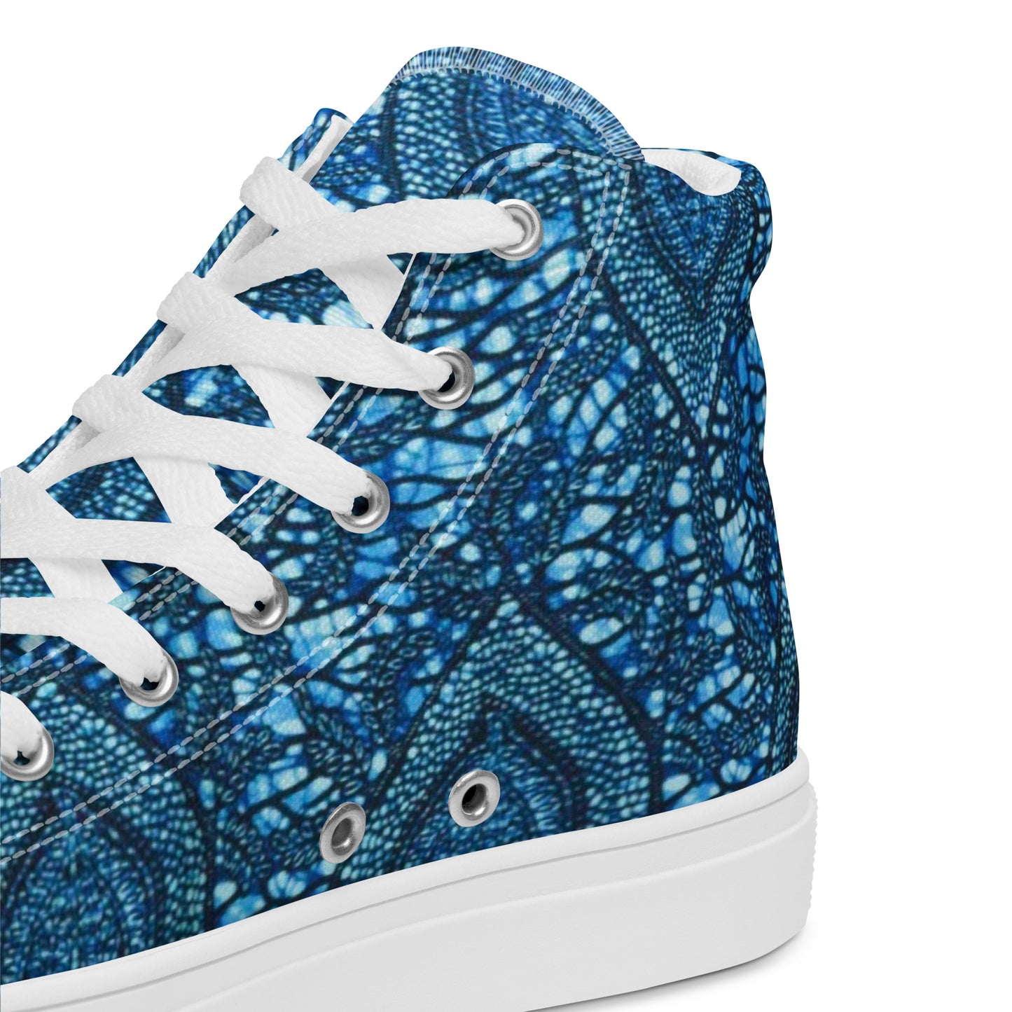 Blue Peas Ankara Women’s high top canvas shoes