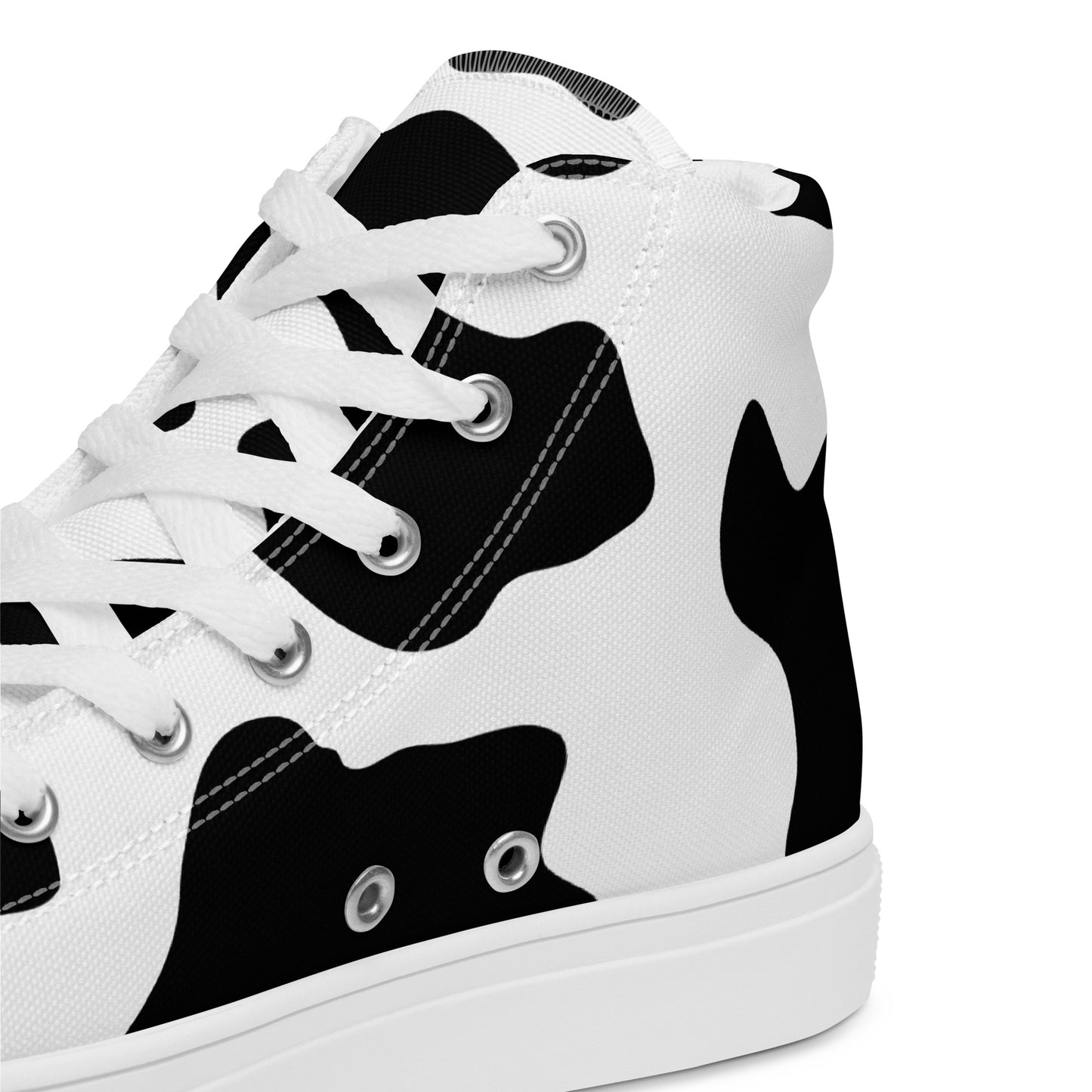 Cow Print Women’s high top canvas shoes