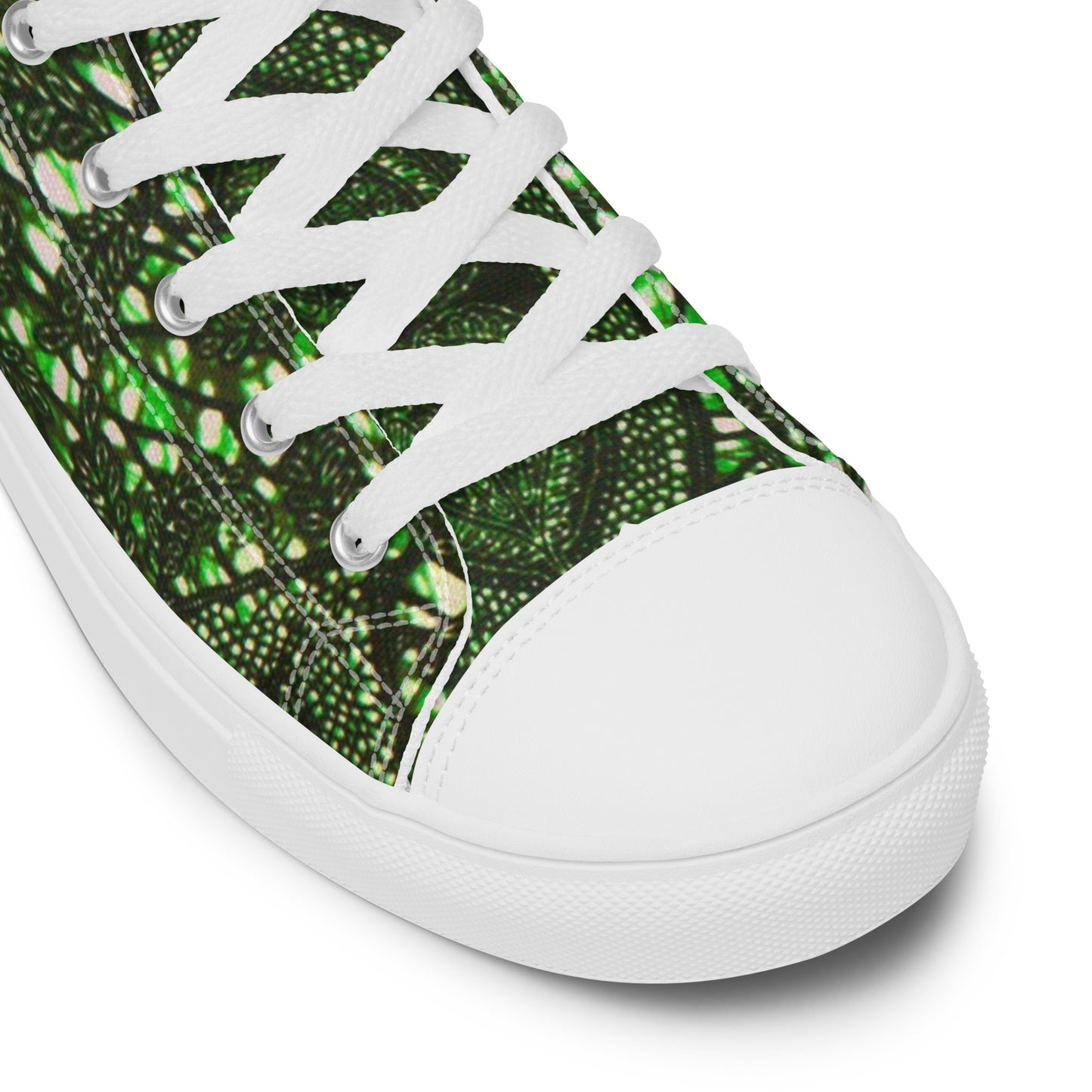 Green Peas Ankara Women’s high top canvas shoes