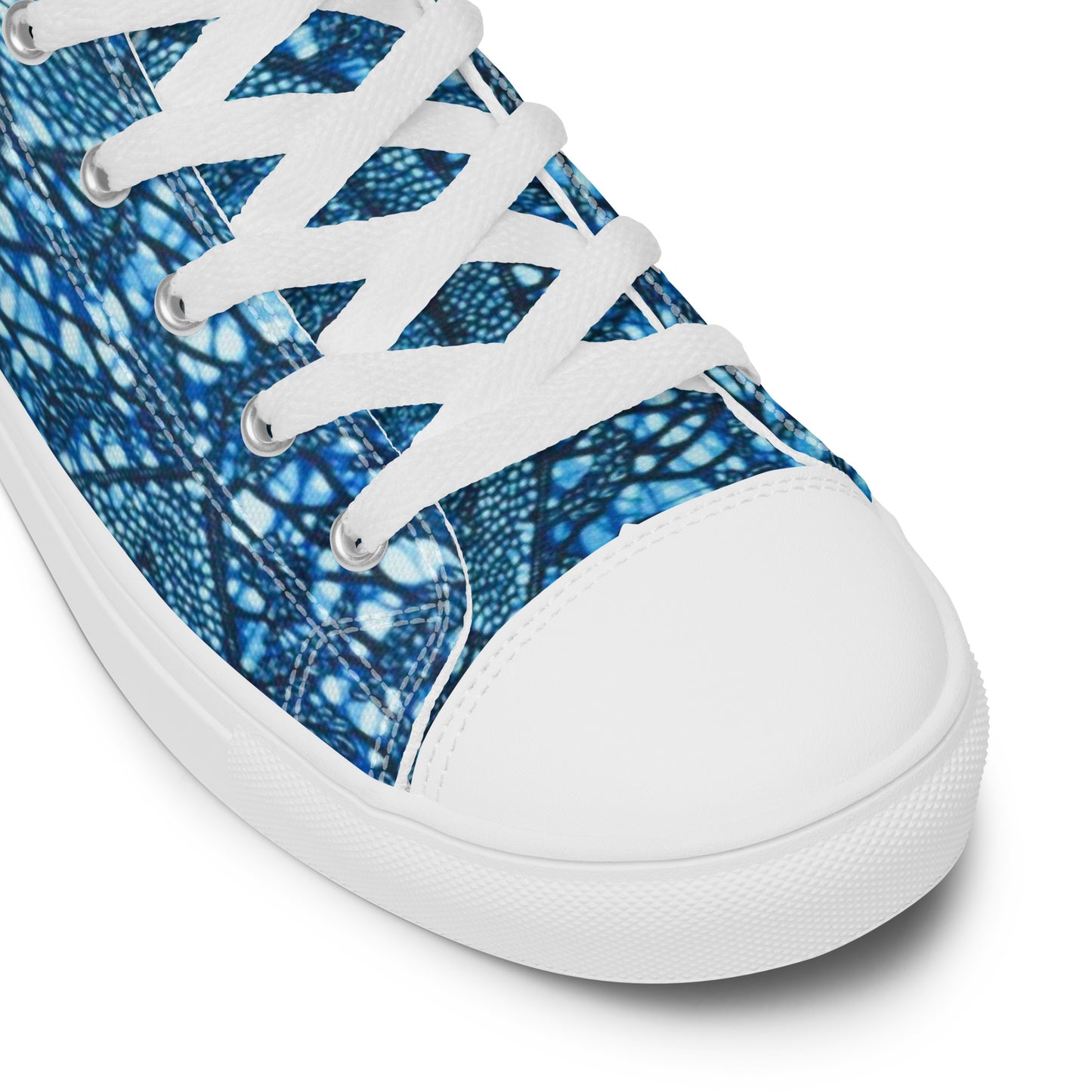 Blue Peas Ankara Women’s high top canvas shoes