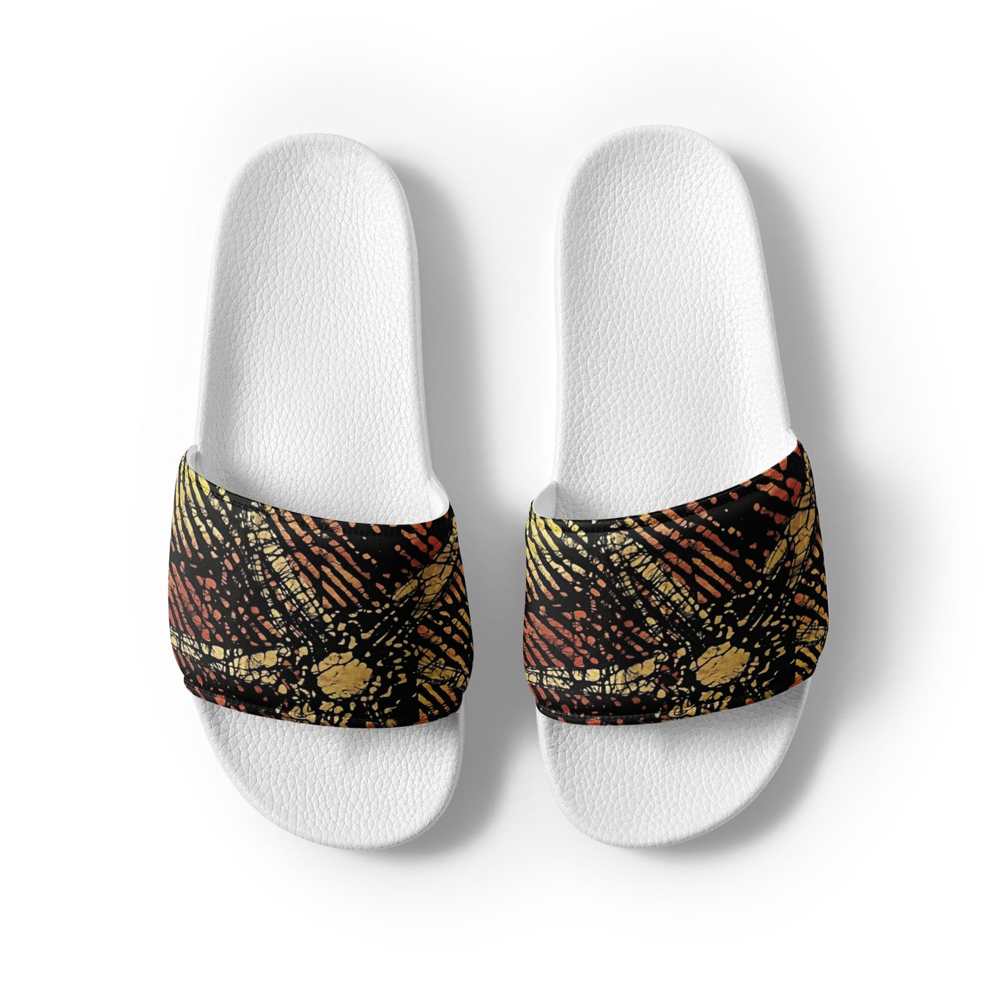 Yellow Orange Aztec Ankara Women's slides