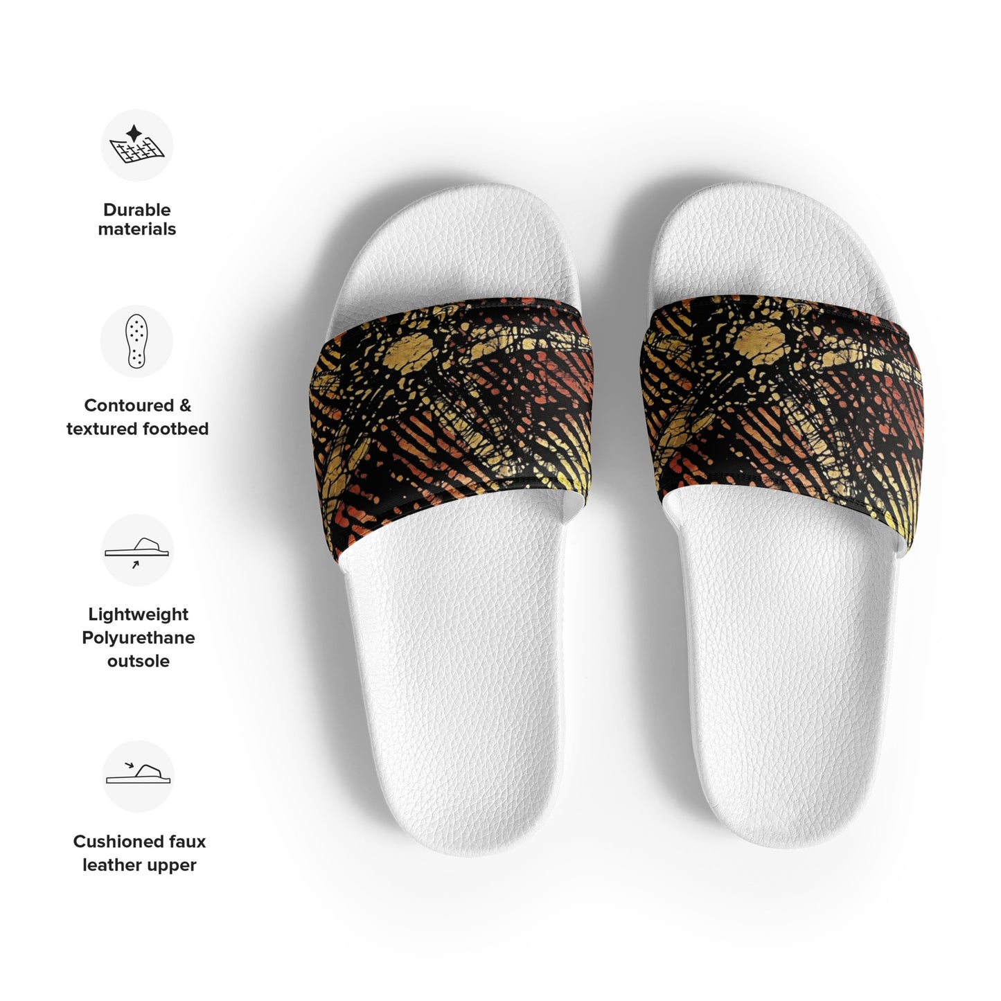 Yellow Orange Aztec Ankara Women's slides