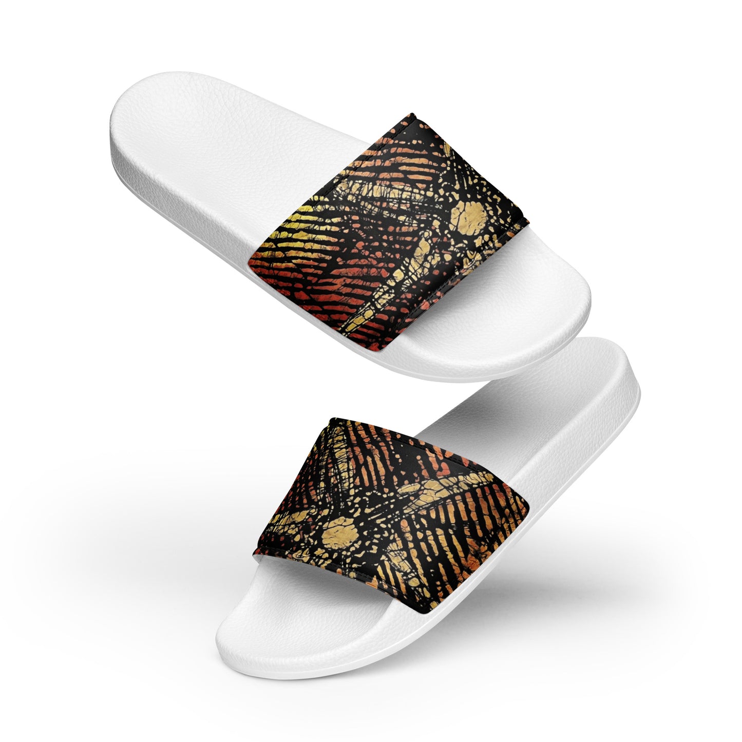 Yellow Orange Aztec Ankara Women's slides