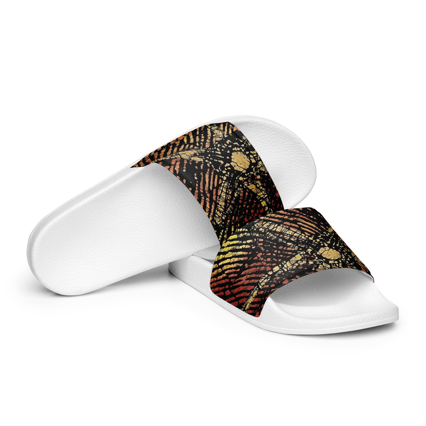 Yellow Orange Aztec Ankara Women's slides