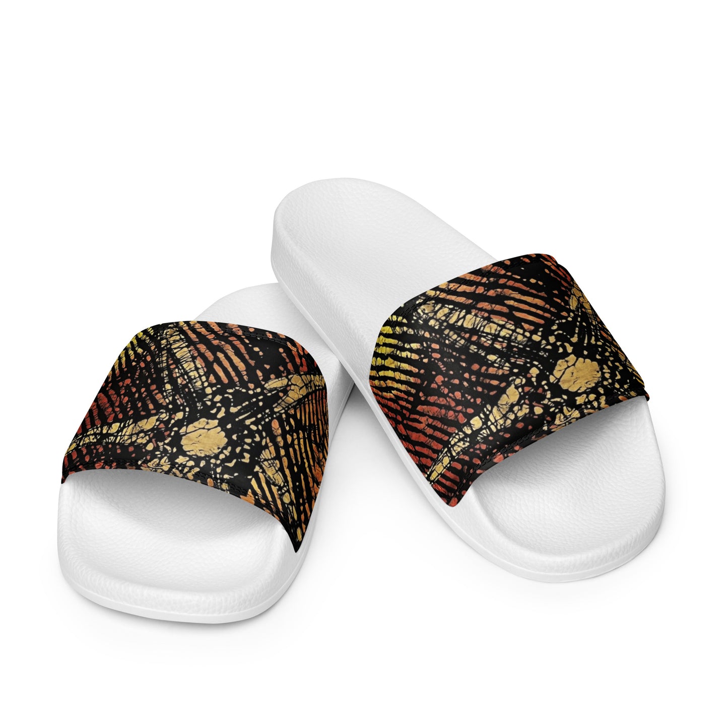 Yellow Orange Aztec Ankara Women's slides