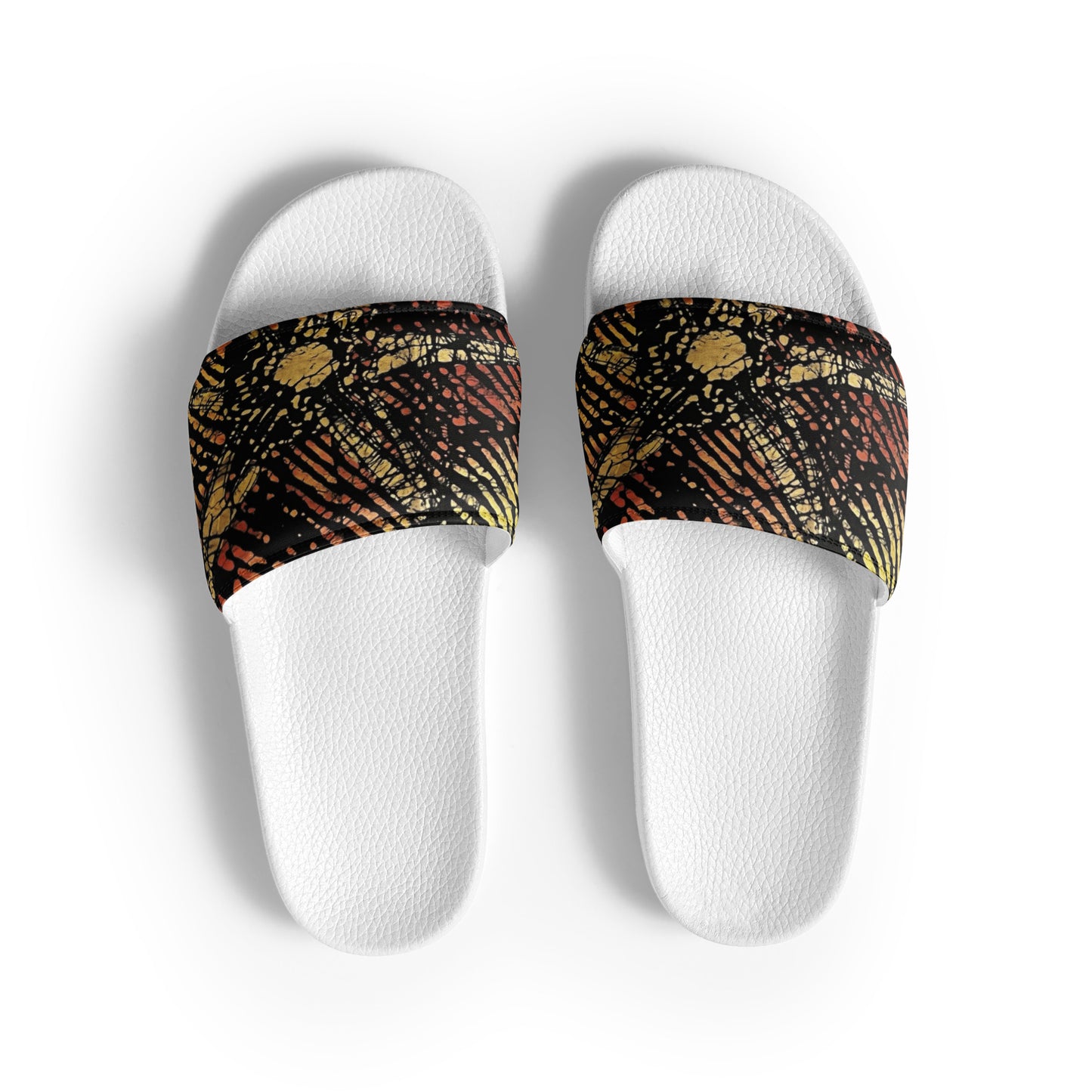 Yellow Orange Aztec Ankara Women's slides