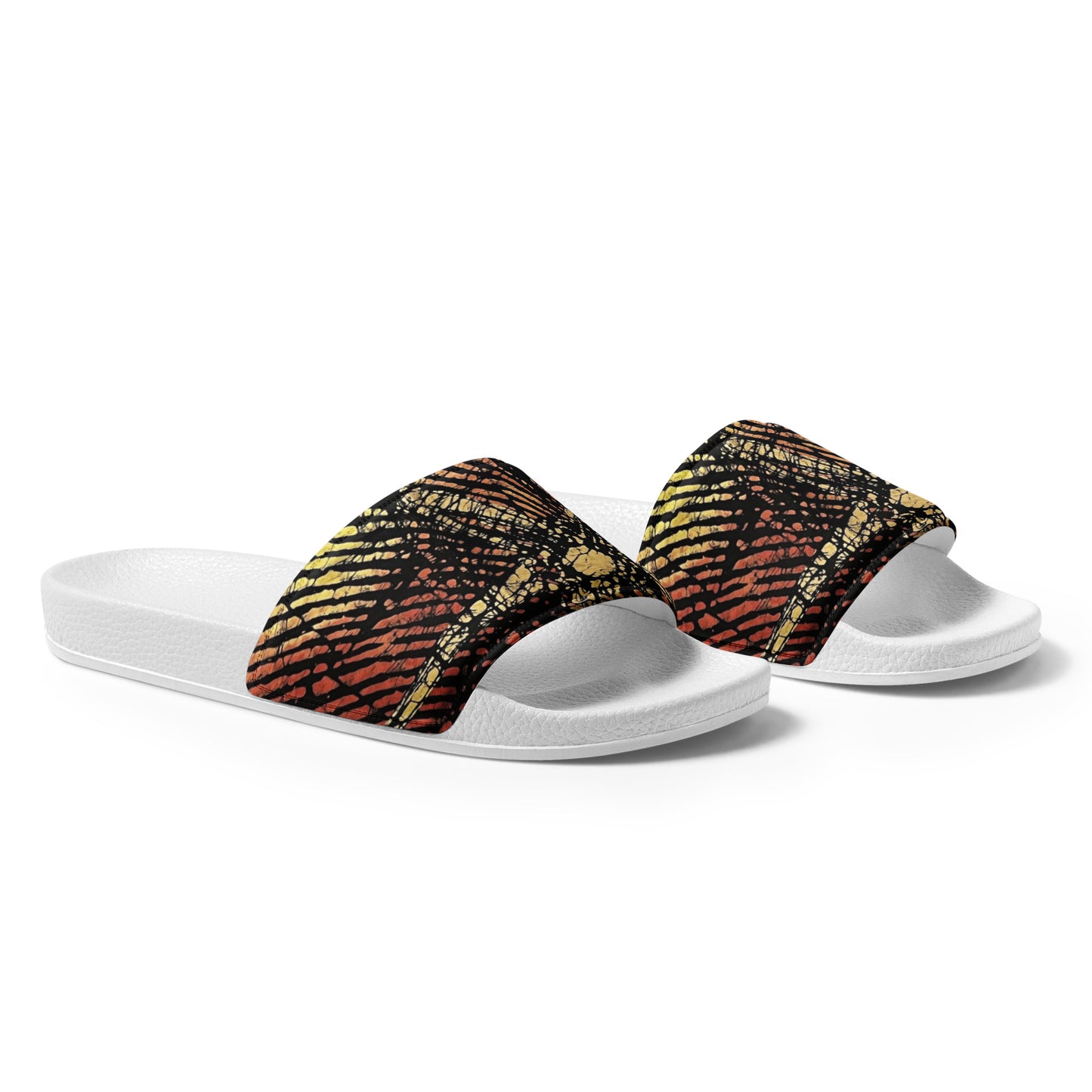 Yellow Orange Aztec Ankara Women's slides