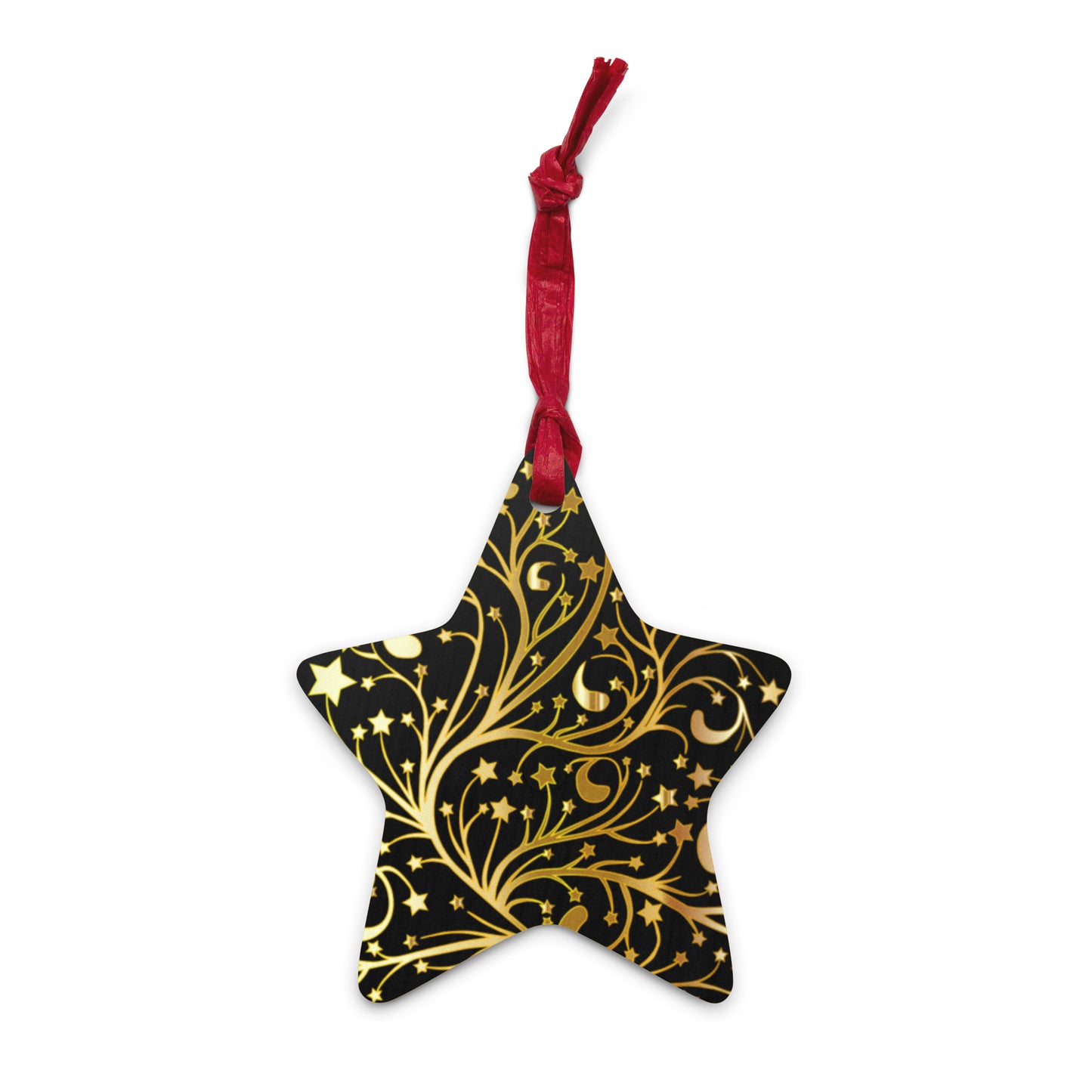 Starry Xmas Wooden Ornaments