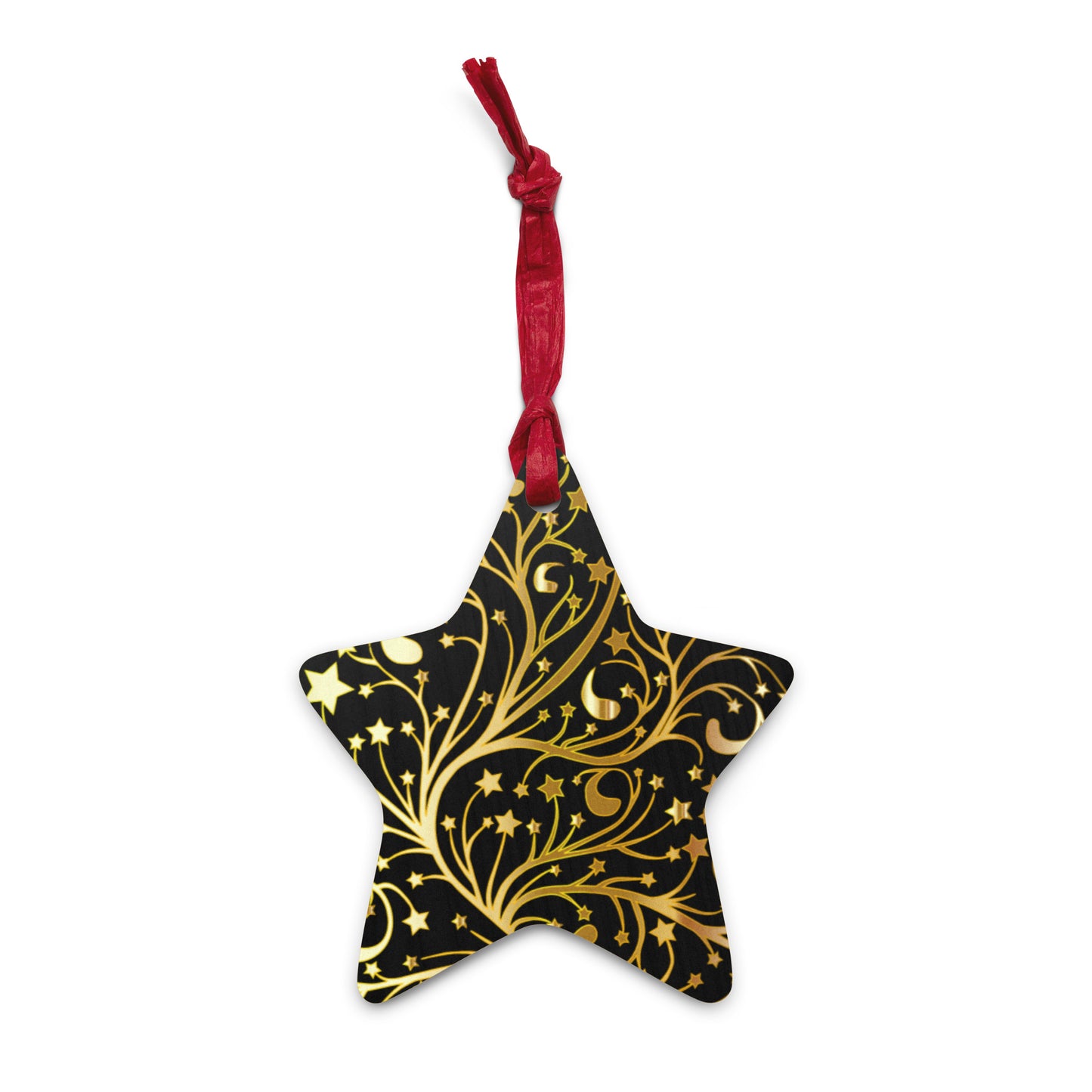 Starry Xmas Wooden Ornaments