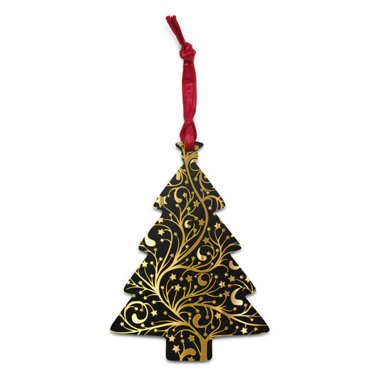 Starry Xmas Wooden Ornaments