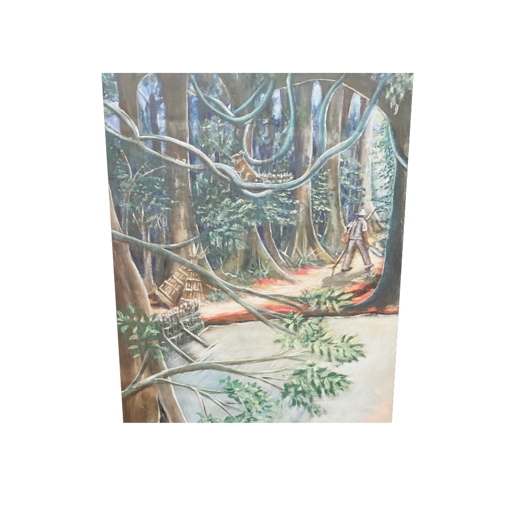 Fishing In A Tropical Rainforest Canvas Print
