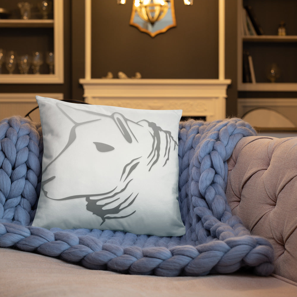 Sheep Head Print Pillow