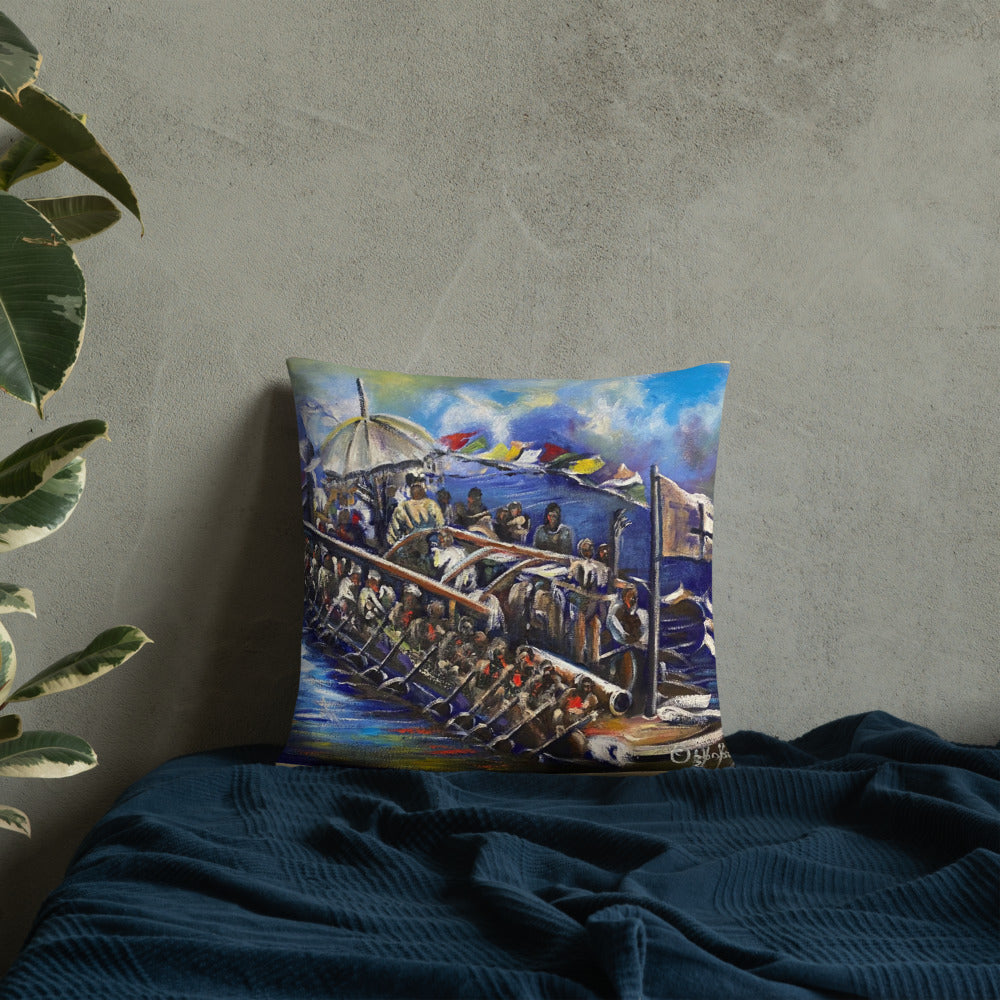 History Lover Gifts - History Of Rivers State Cushion Print