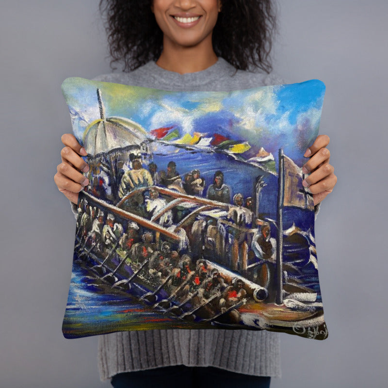 History Lover Gifts - History Of Rivers State Cushion Print