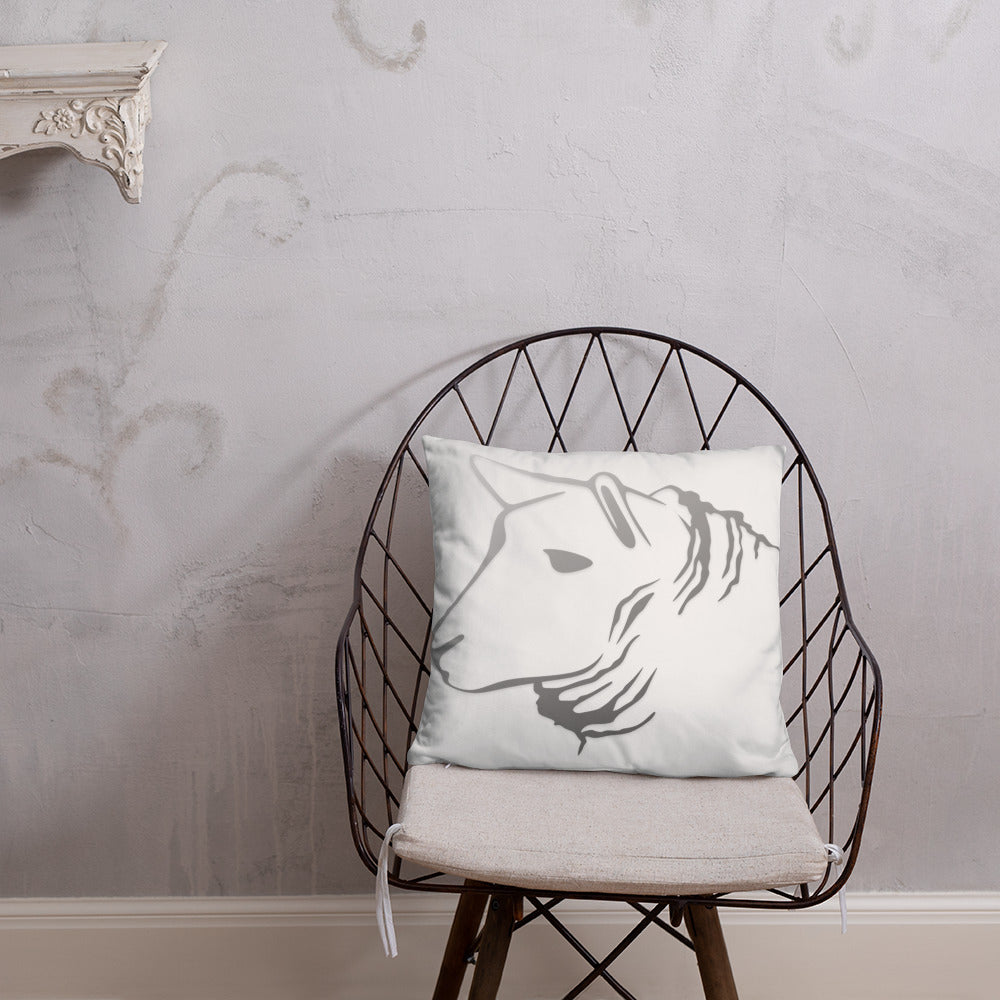 Sheep Head Print Pillow