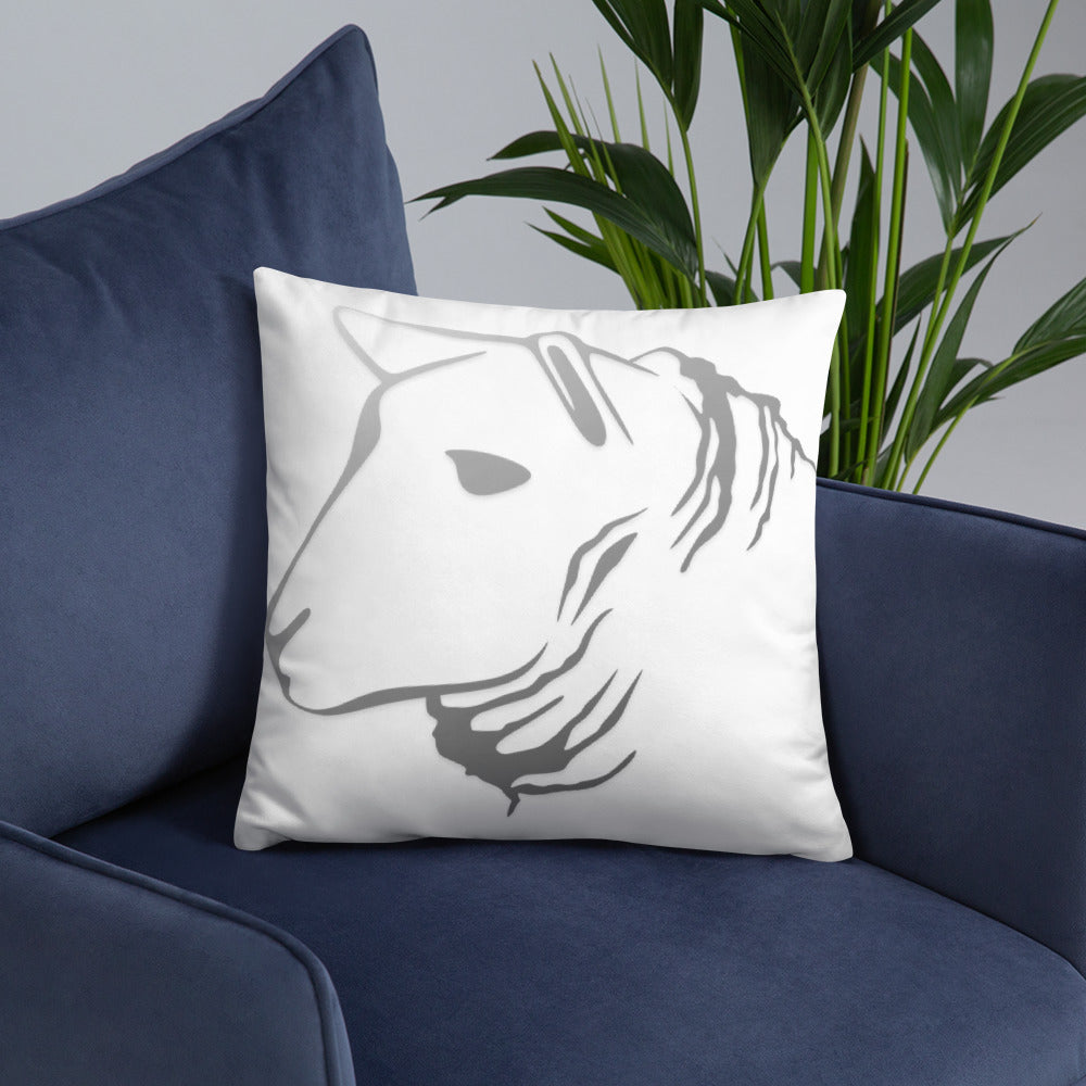 Sheep Head Print Pillow