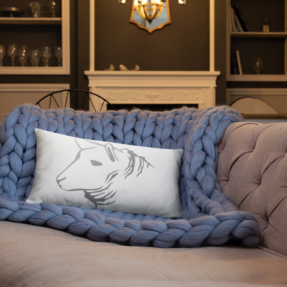 Sheep Head Print Pillow