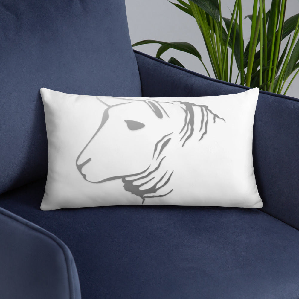 Sheep Head Print Pillow