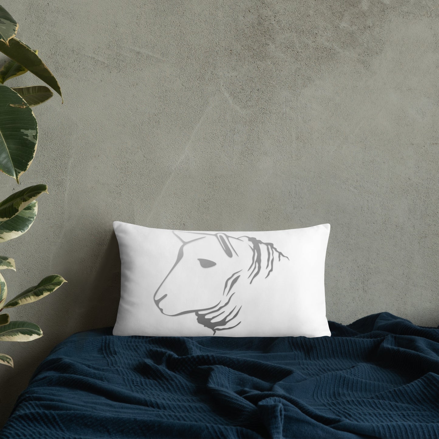 Sheep Head Print Pillow