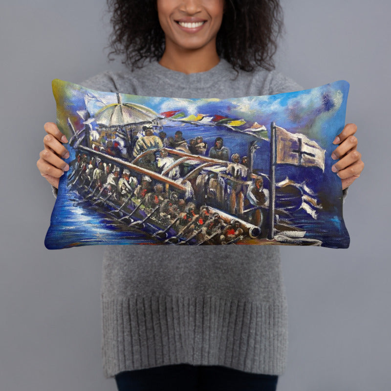 History Lover Gifts - History Of Rivers State Cushion Print