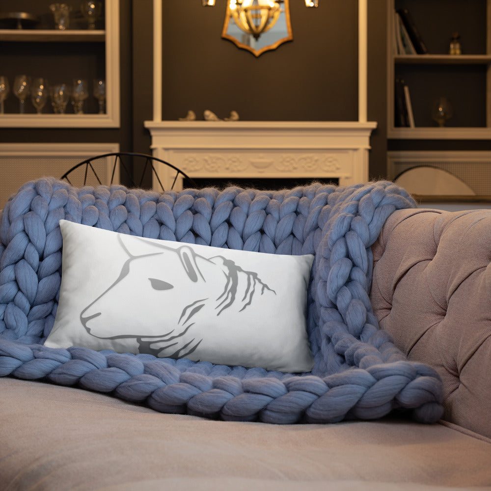 Sheep Head Print Pillow