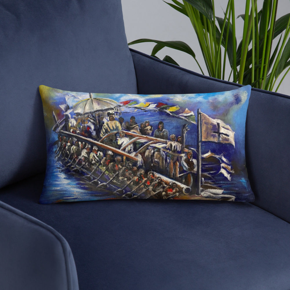 History Lover Gifts - History Of Rivers State Cushion Print