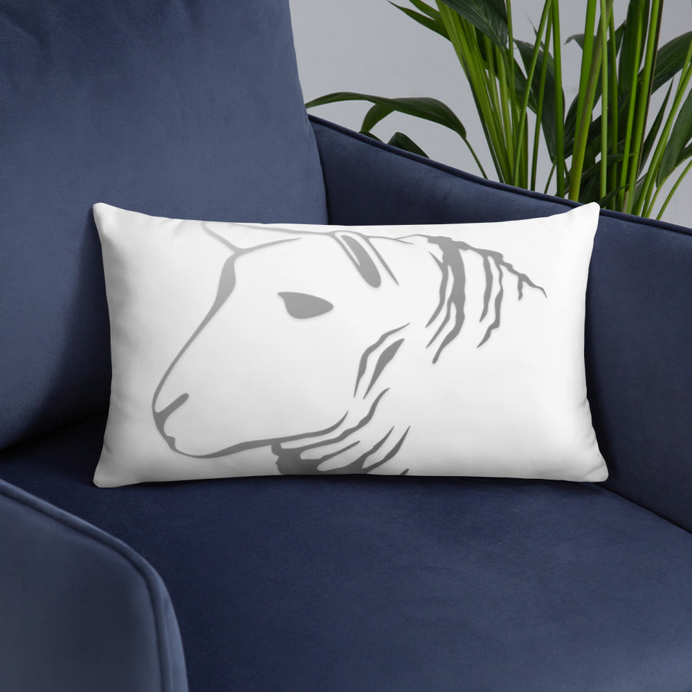 Sheep Head Print Pillow