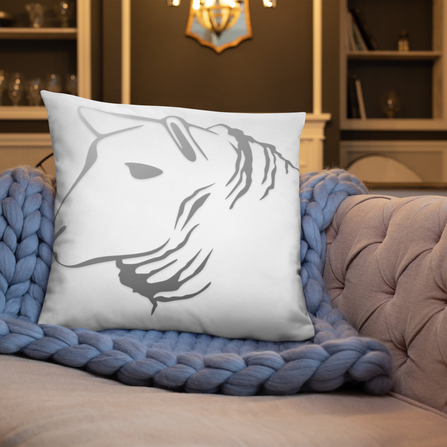 Sheep Head Print Pillow