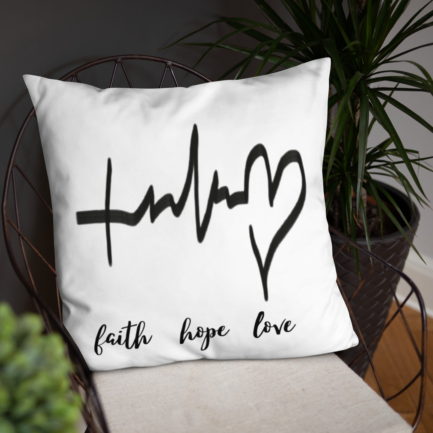 Faith Hope Love Pillow