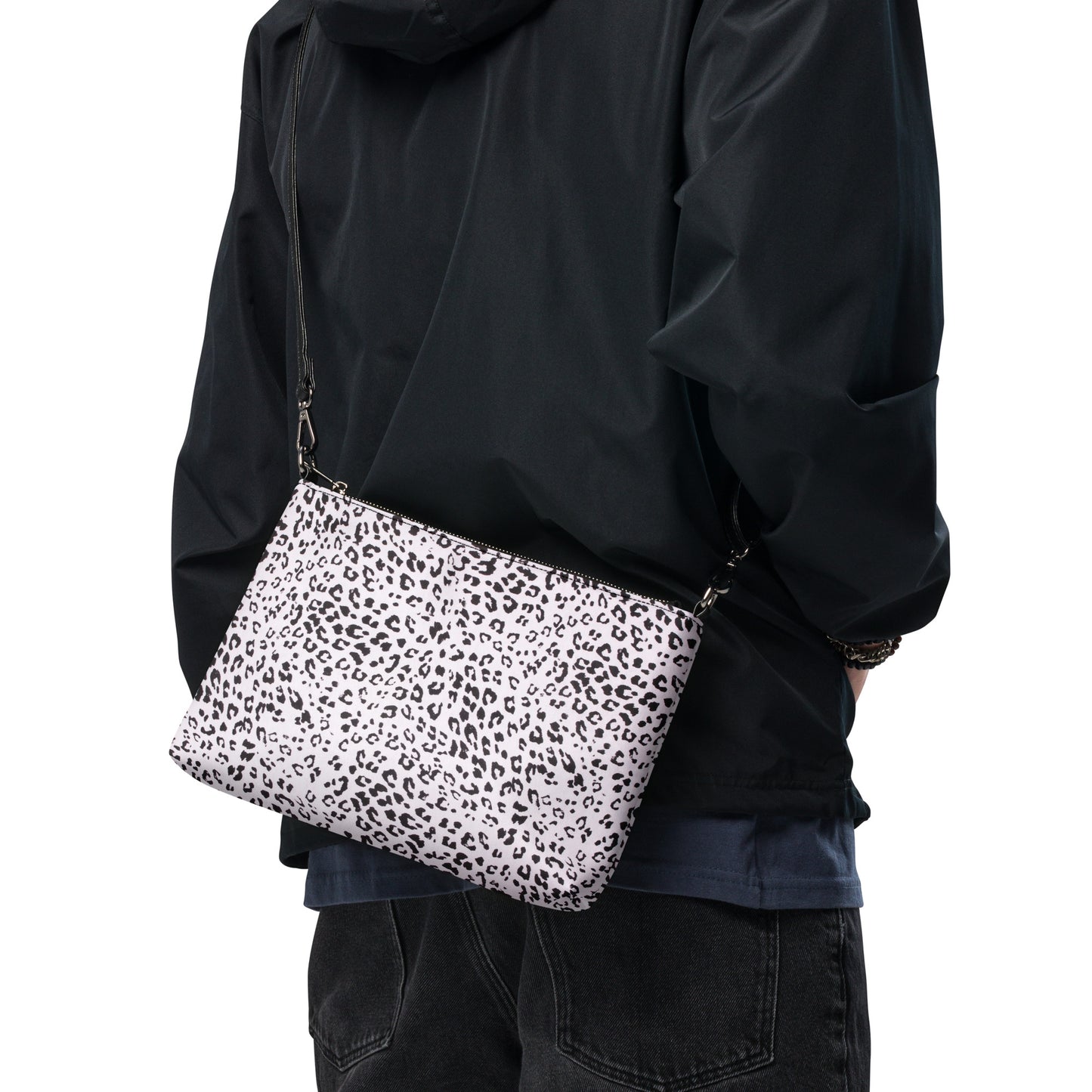 Black Leopard Crossbody Bag