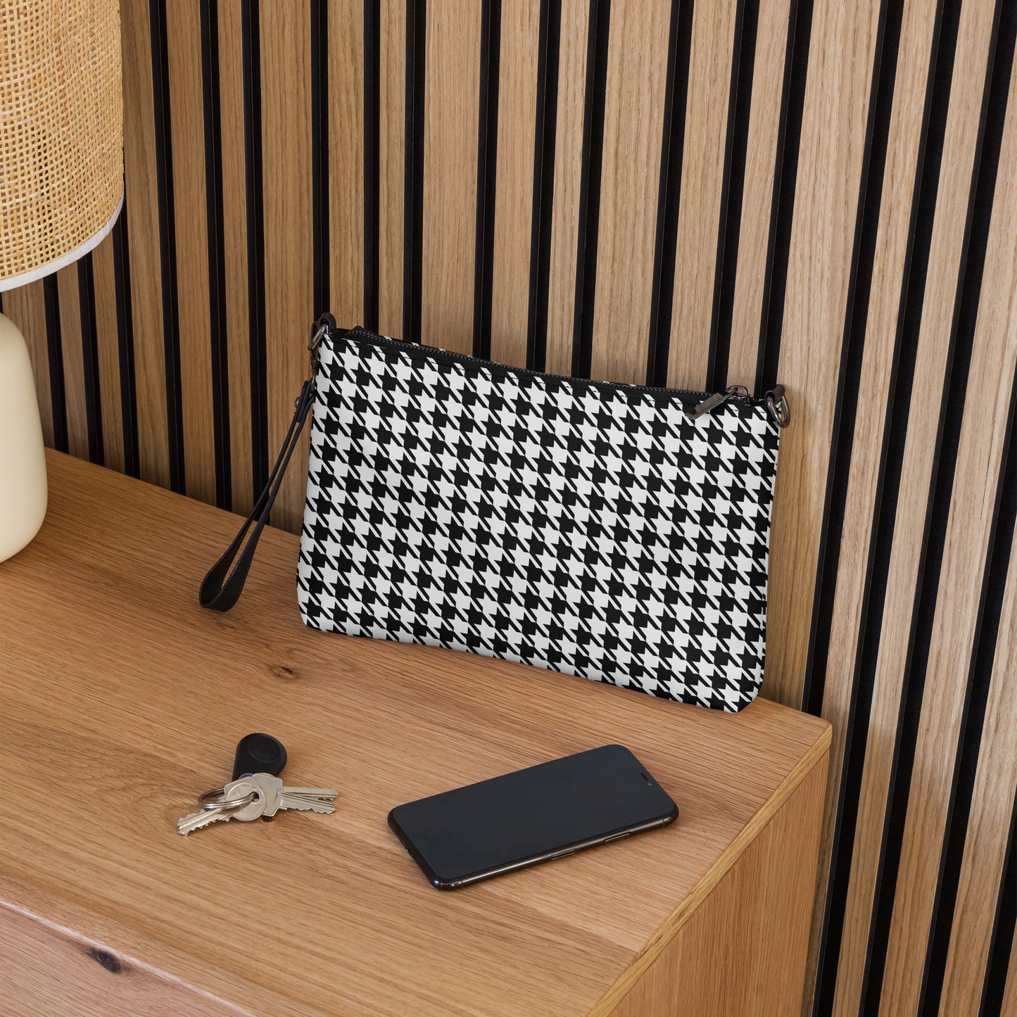 Houndstooth Crossbody Bag