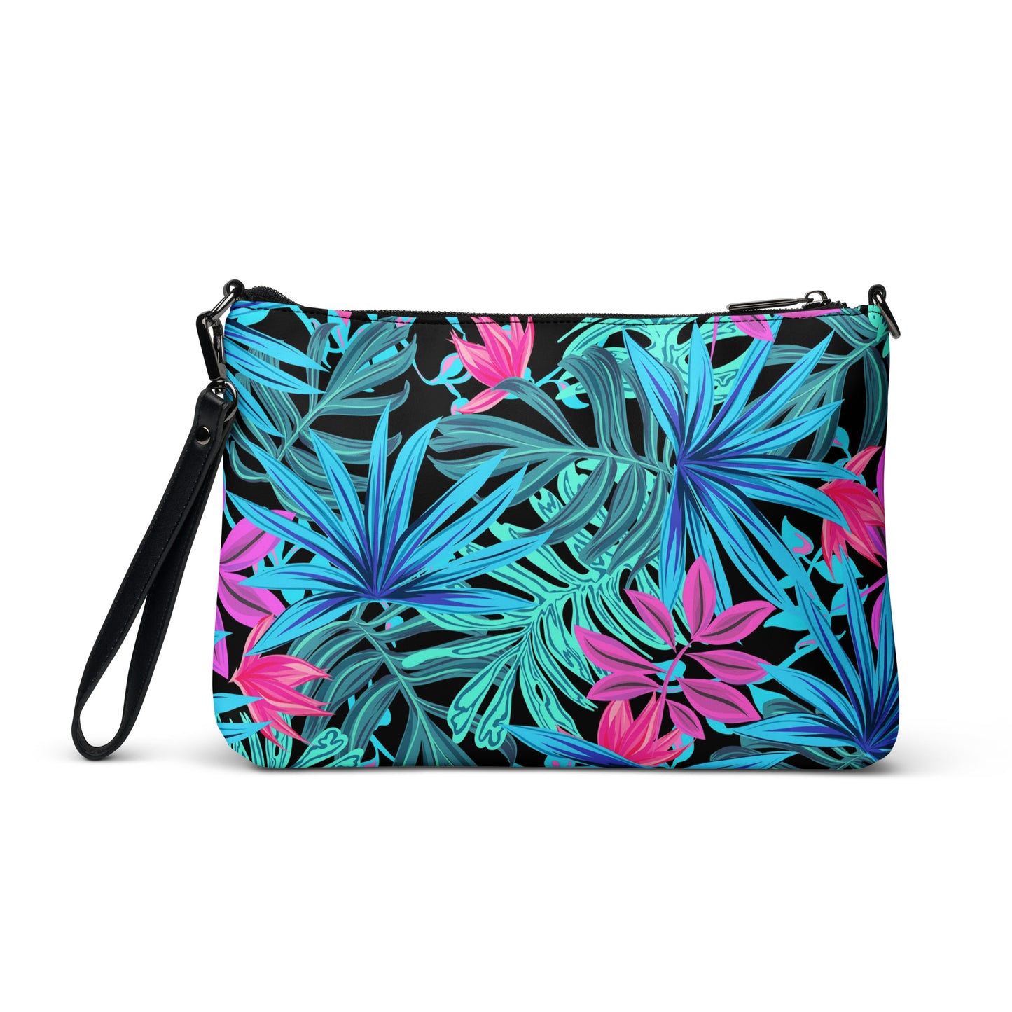 Aqua Leaf Crossbody Bag