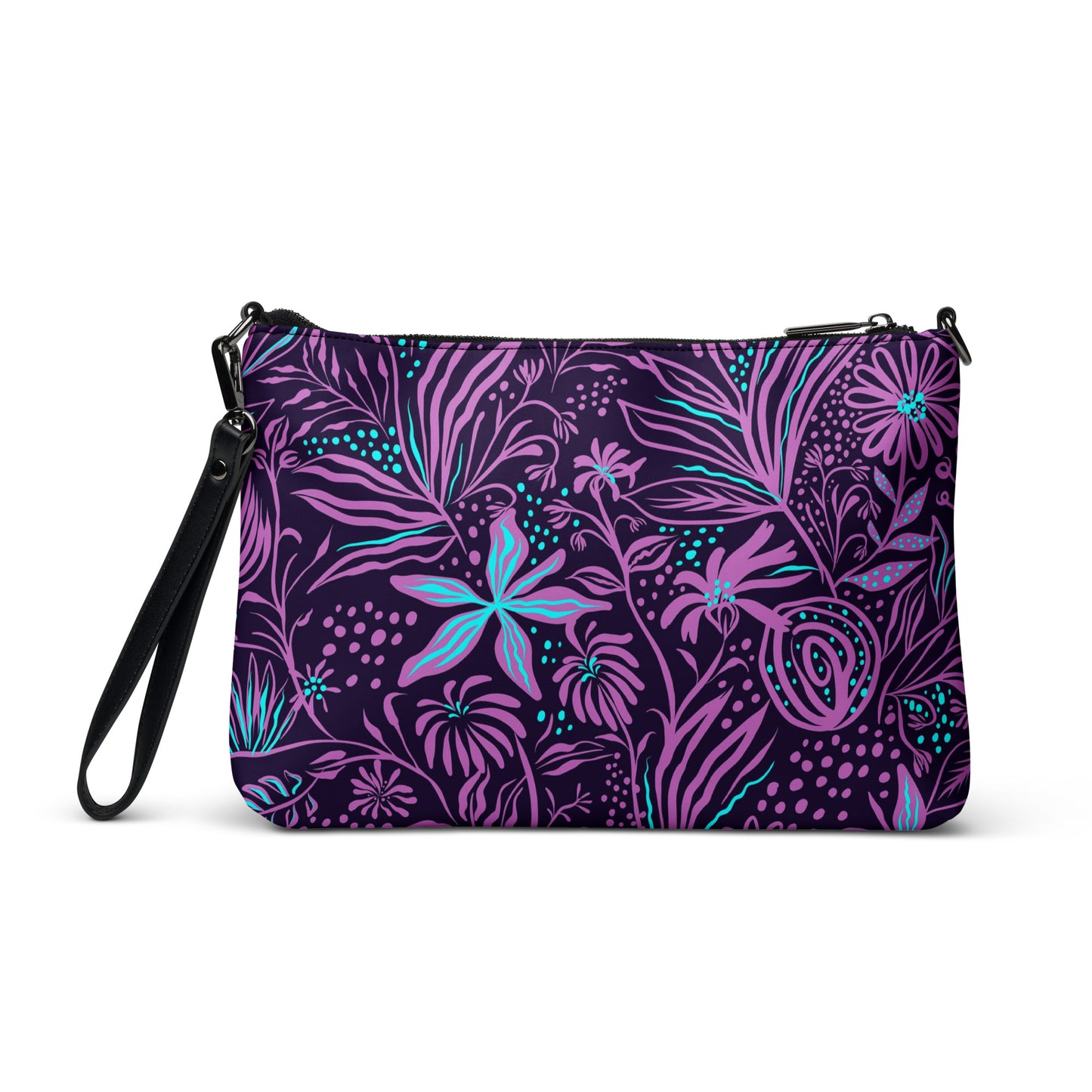 Purple Leaf Crossbody Bag