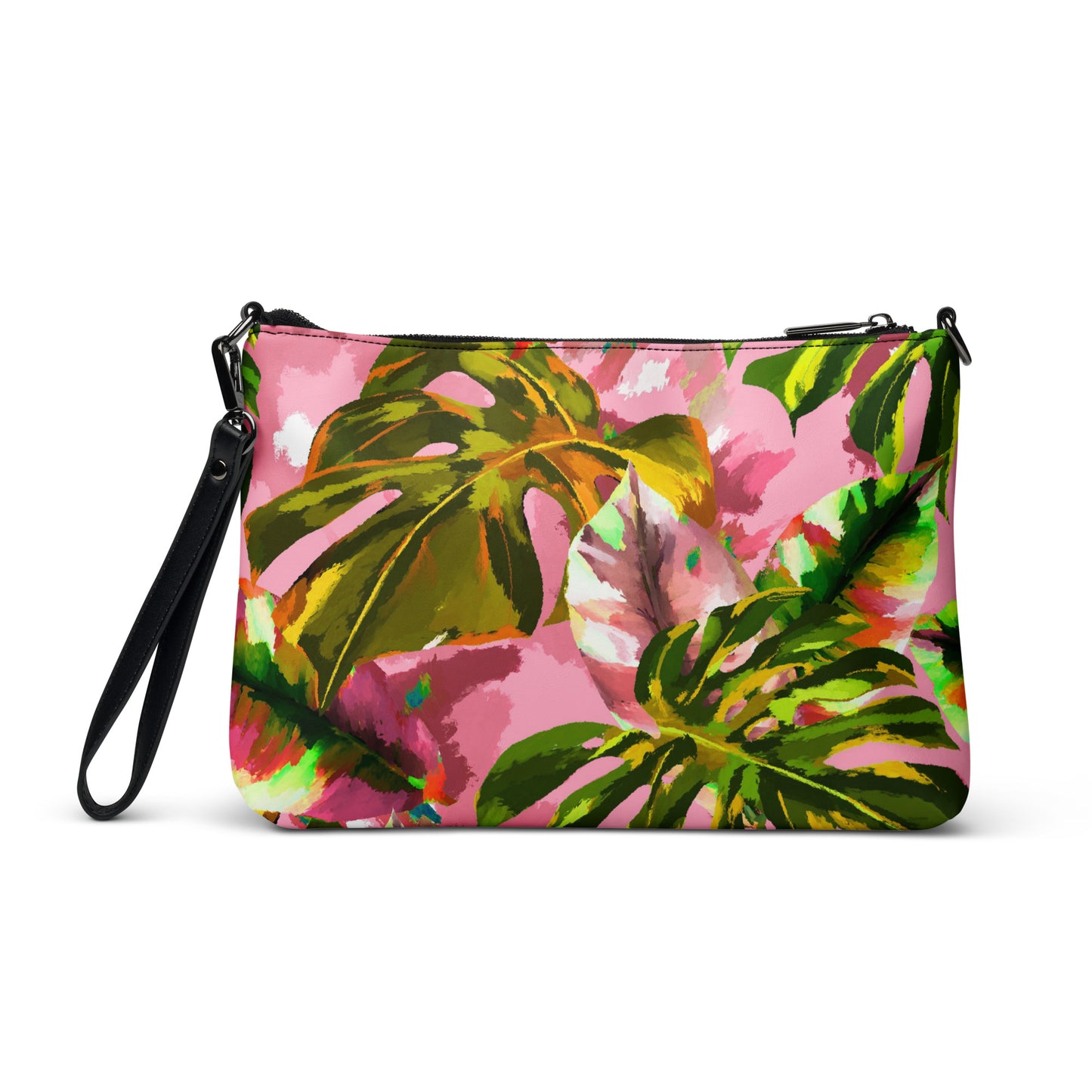 Pink Tropical Crossbody Bag