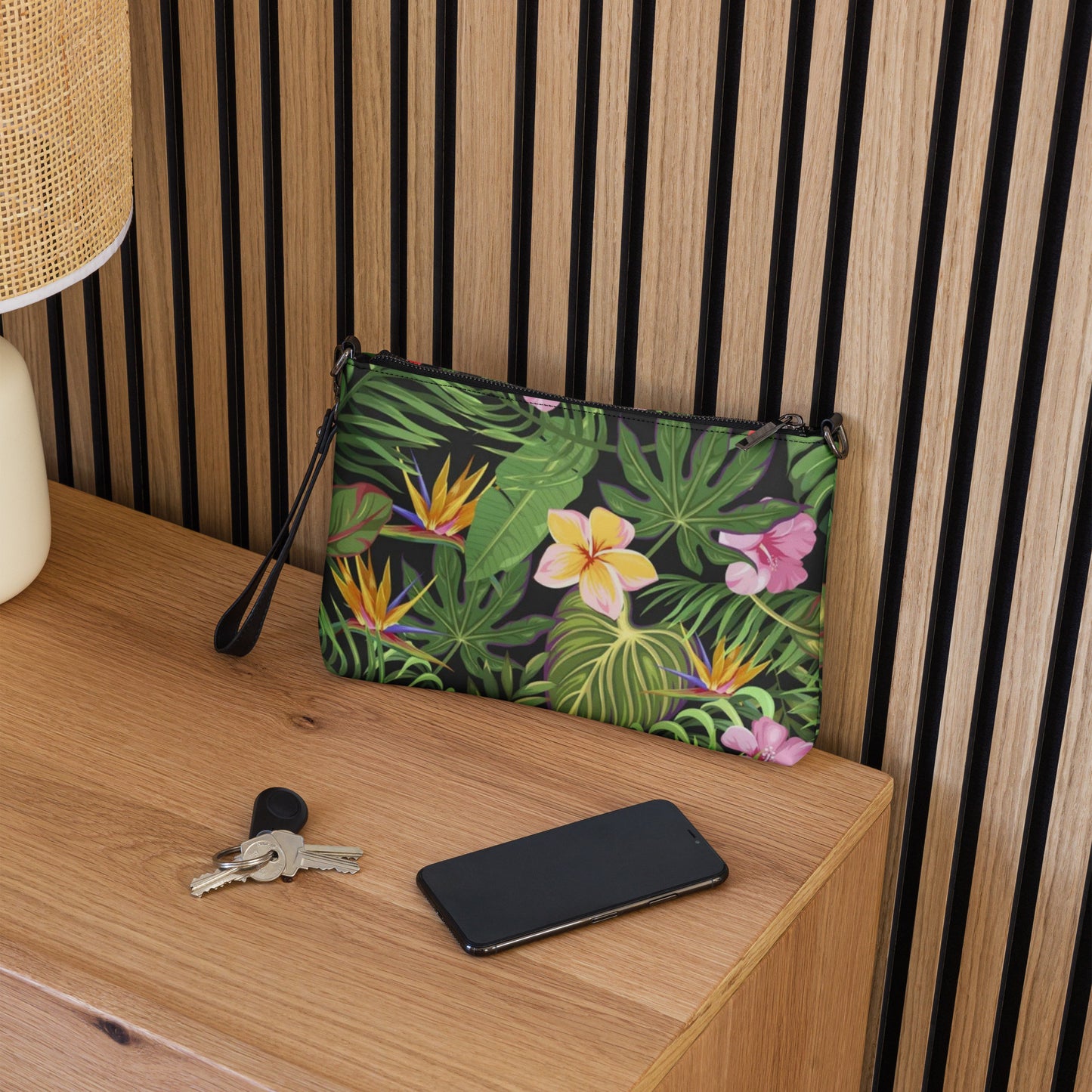 Tropical Floral Crossbody Bag