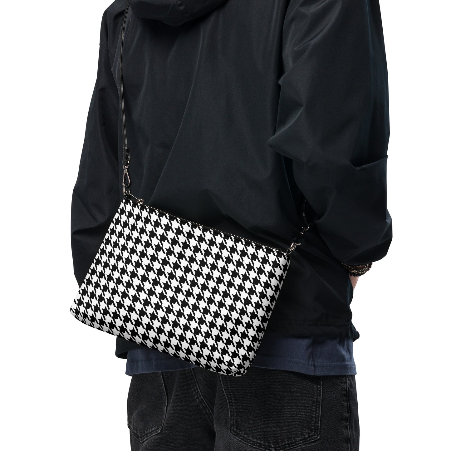 Houndstooth Crossbody Bag