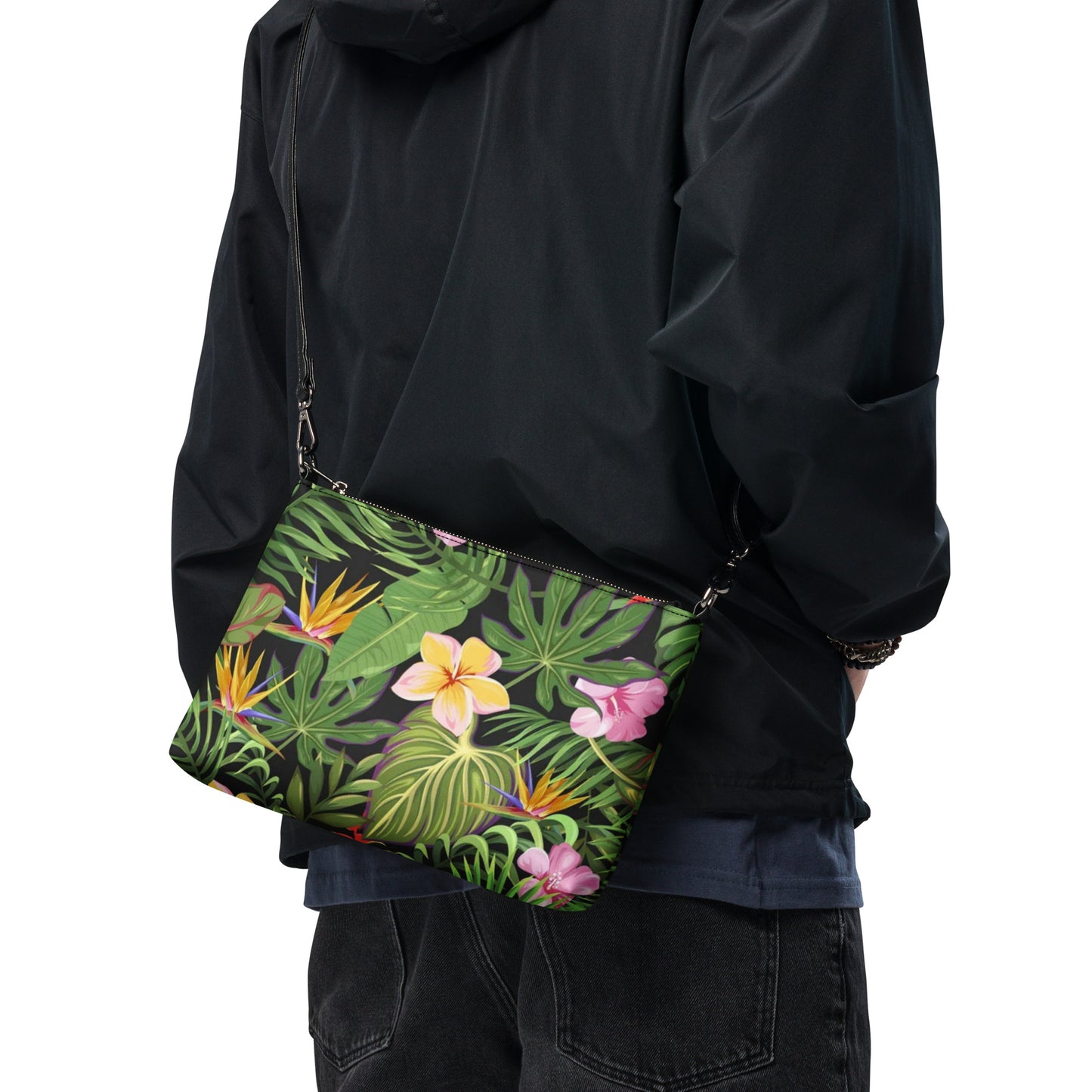 Tropical Floral Crossbody Bag