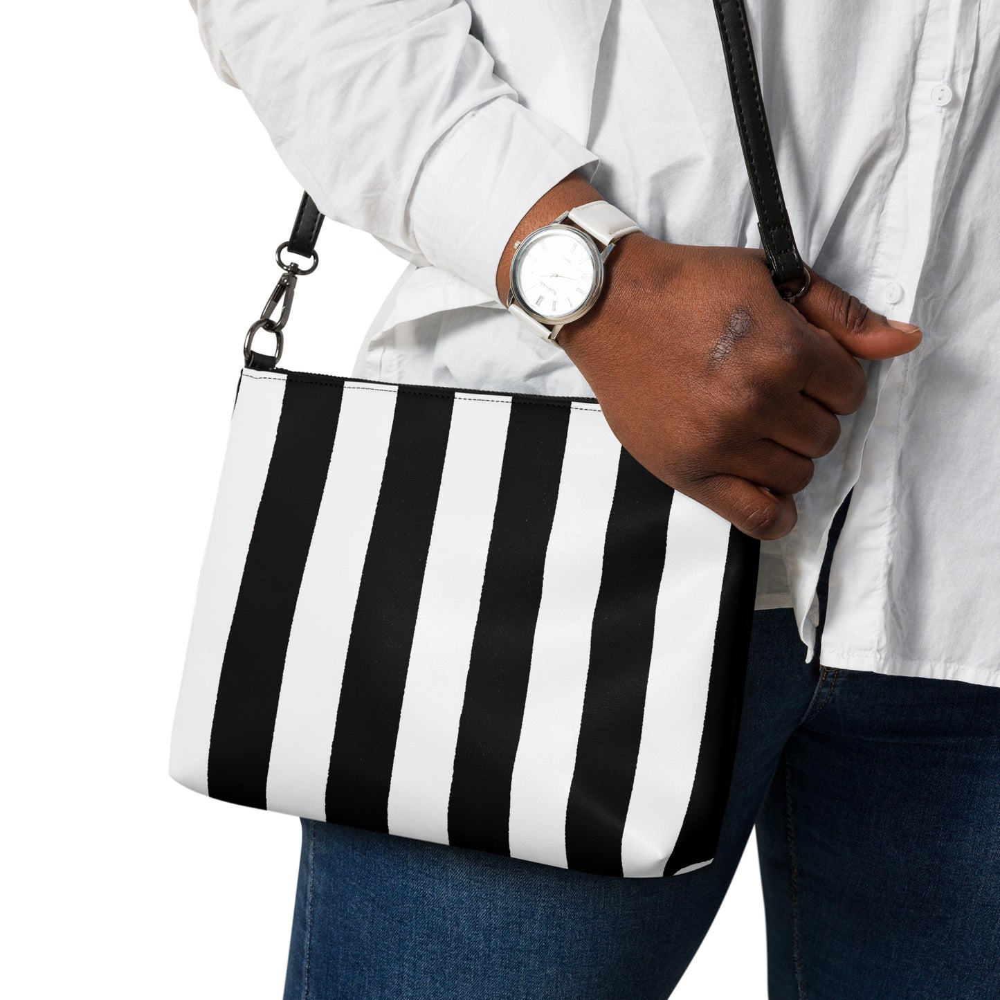 Large Stripe Crossbody Bag