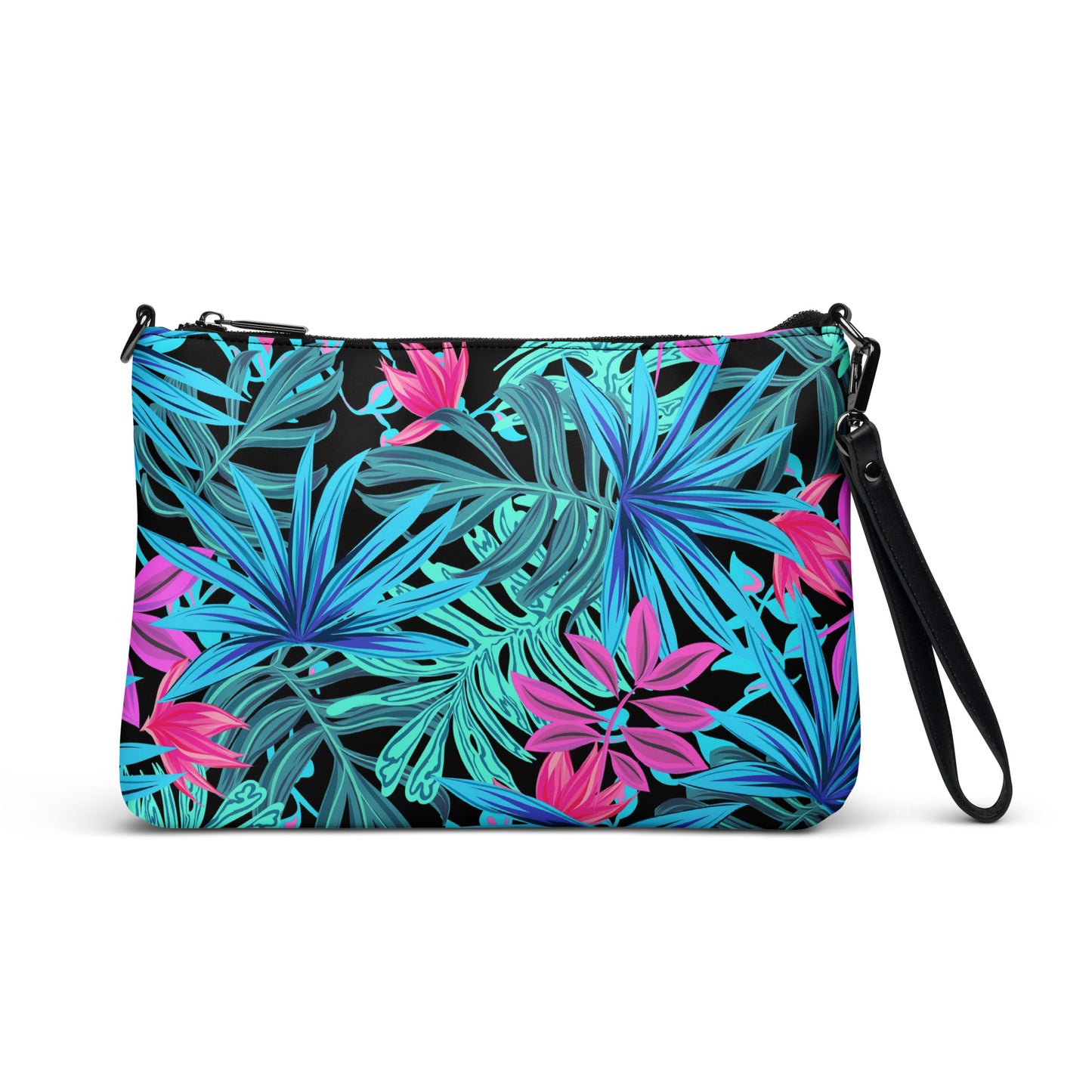 Aqua Leaf Crossbody Bag