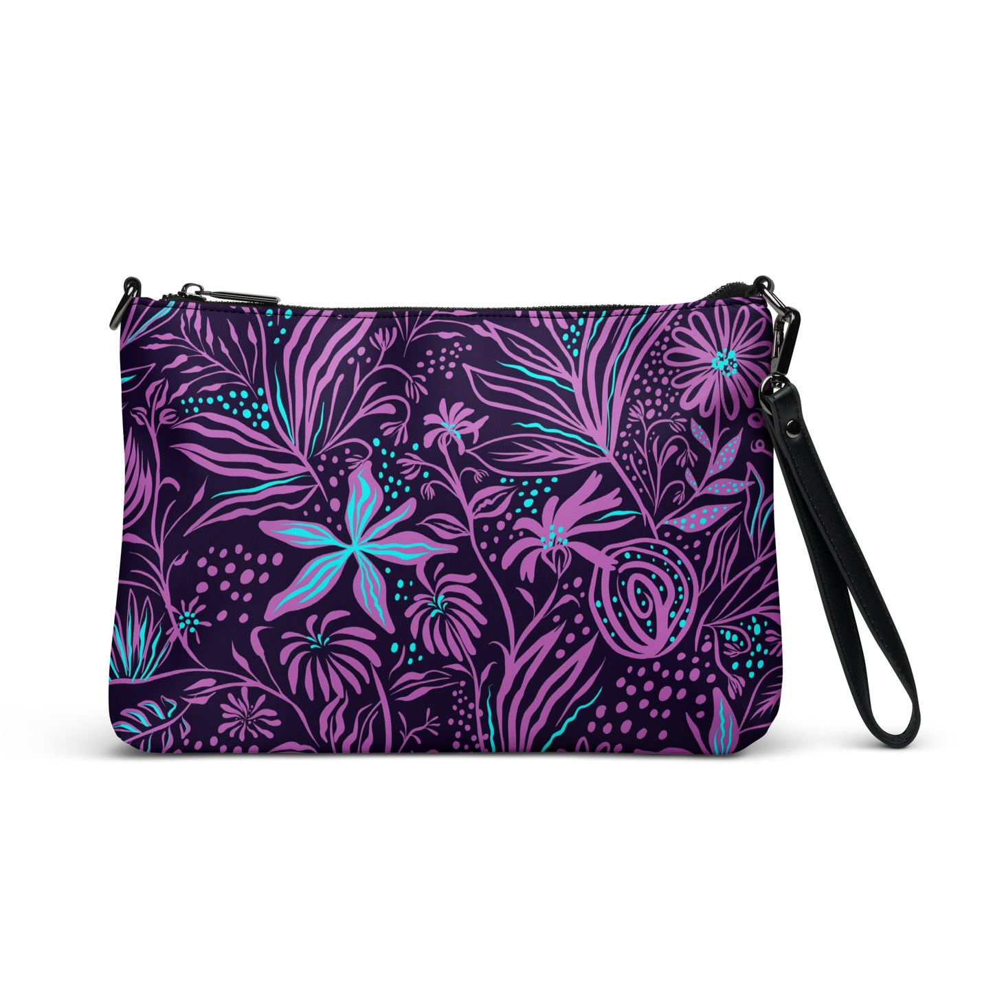 Purple Leaf Crossbody Bag