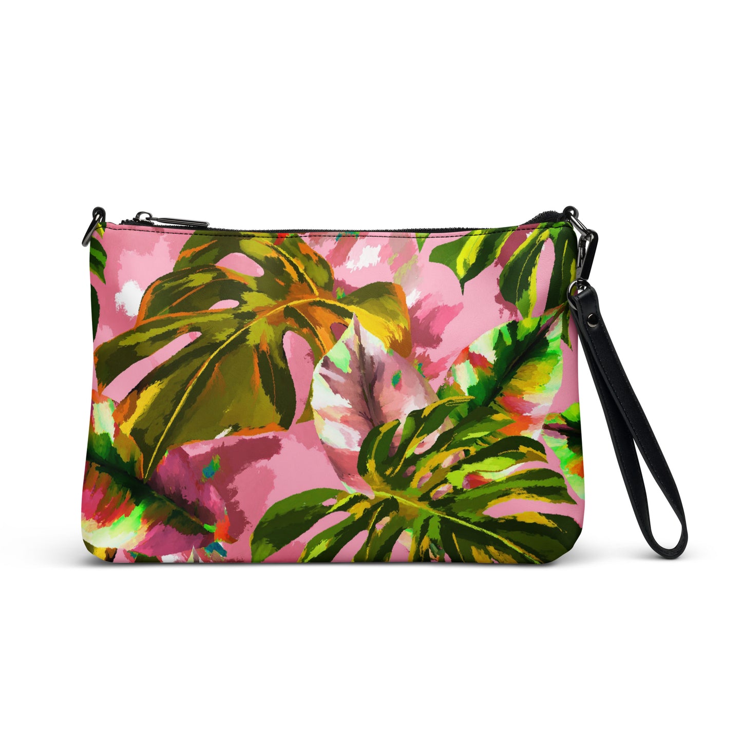 Pink Tropical Crossbody Bag