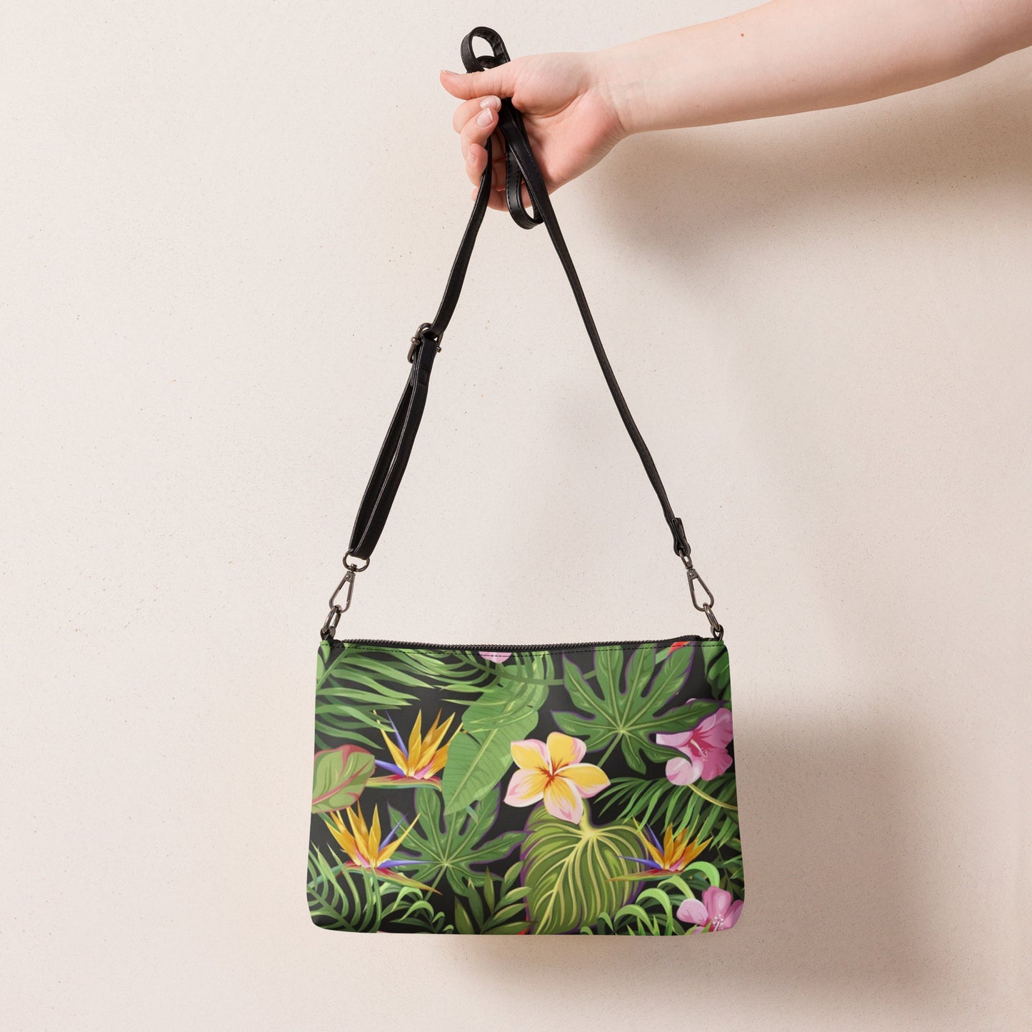 Tropical Floral Crossbody Bag