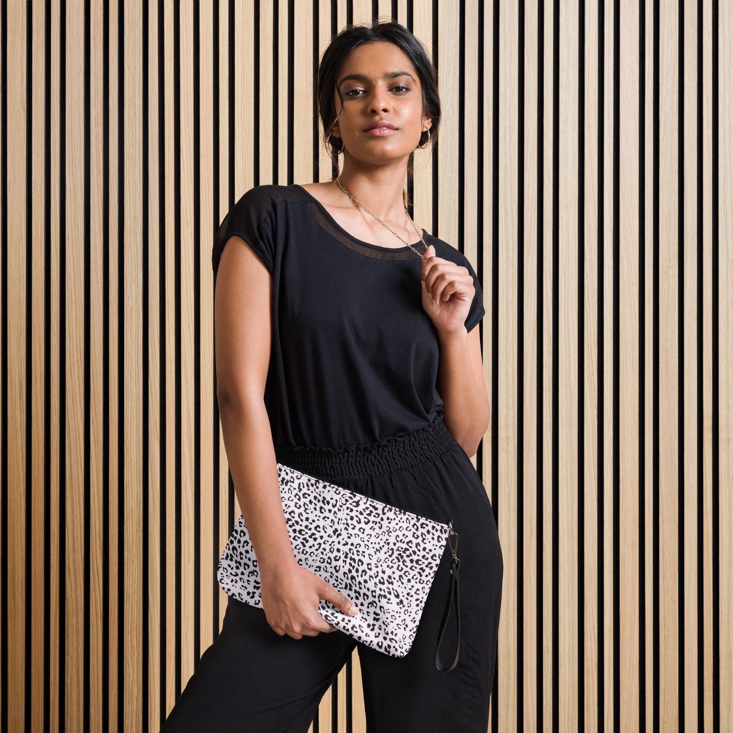 Black Leopard Crossbody Bag