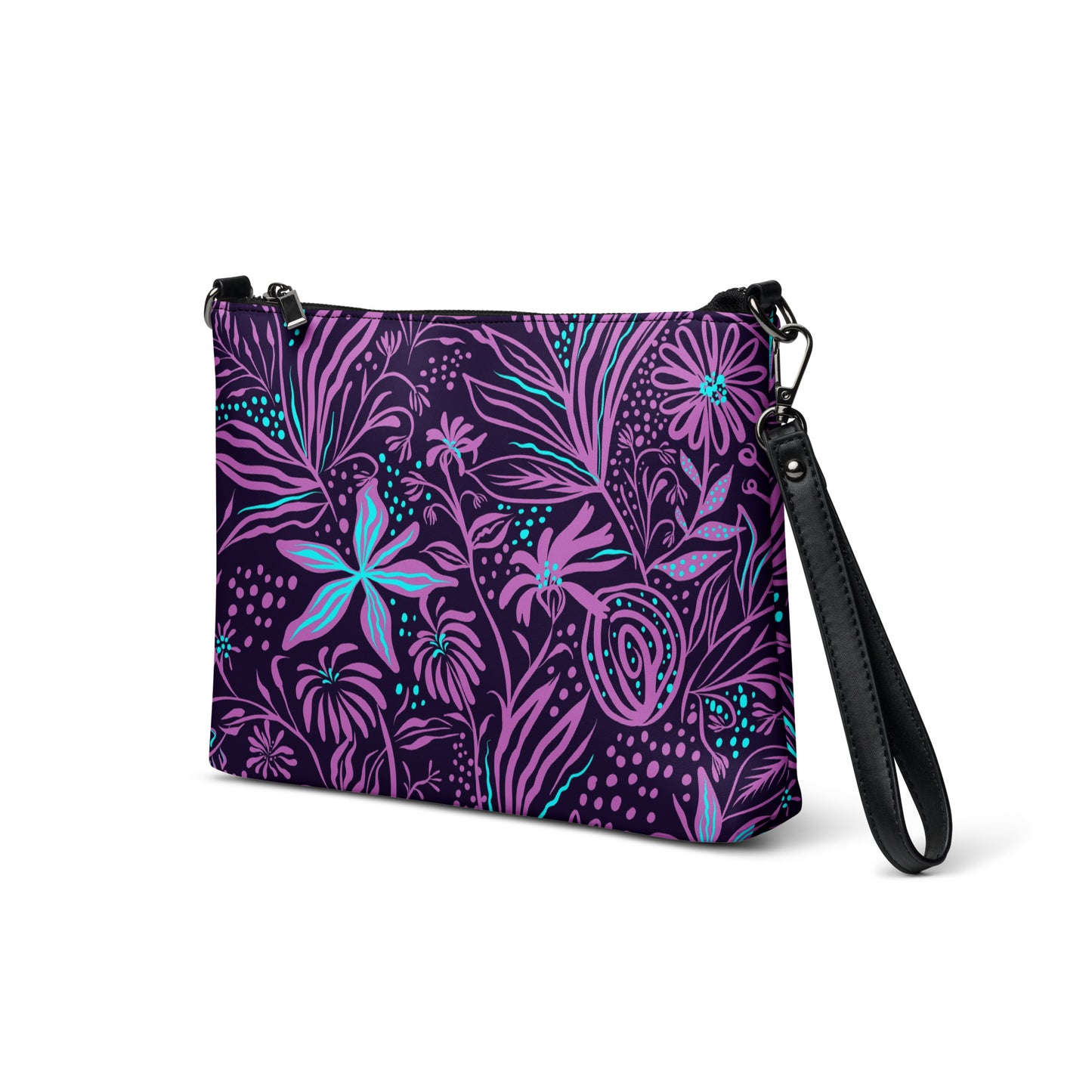 Purple Leaf Crossbody Bag