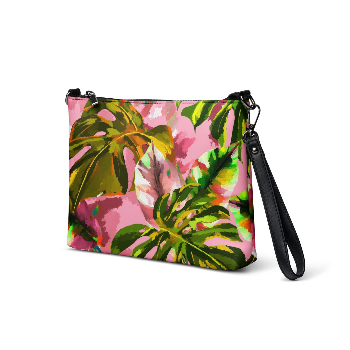 Pink Tropical Crossbody Bag