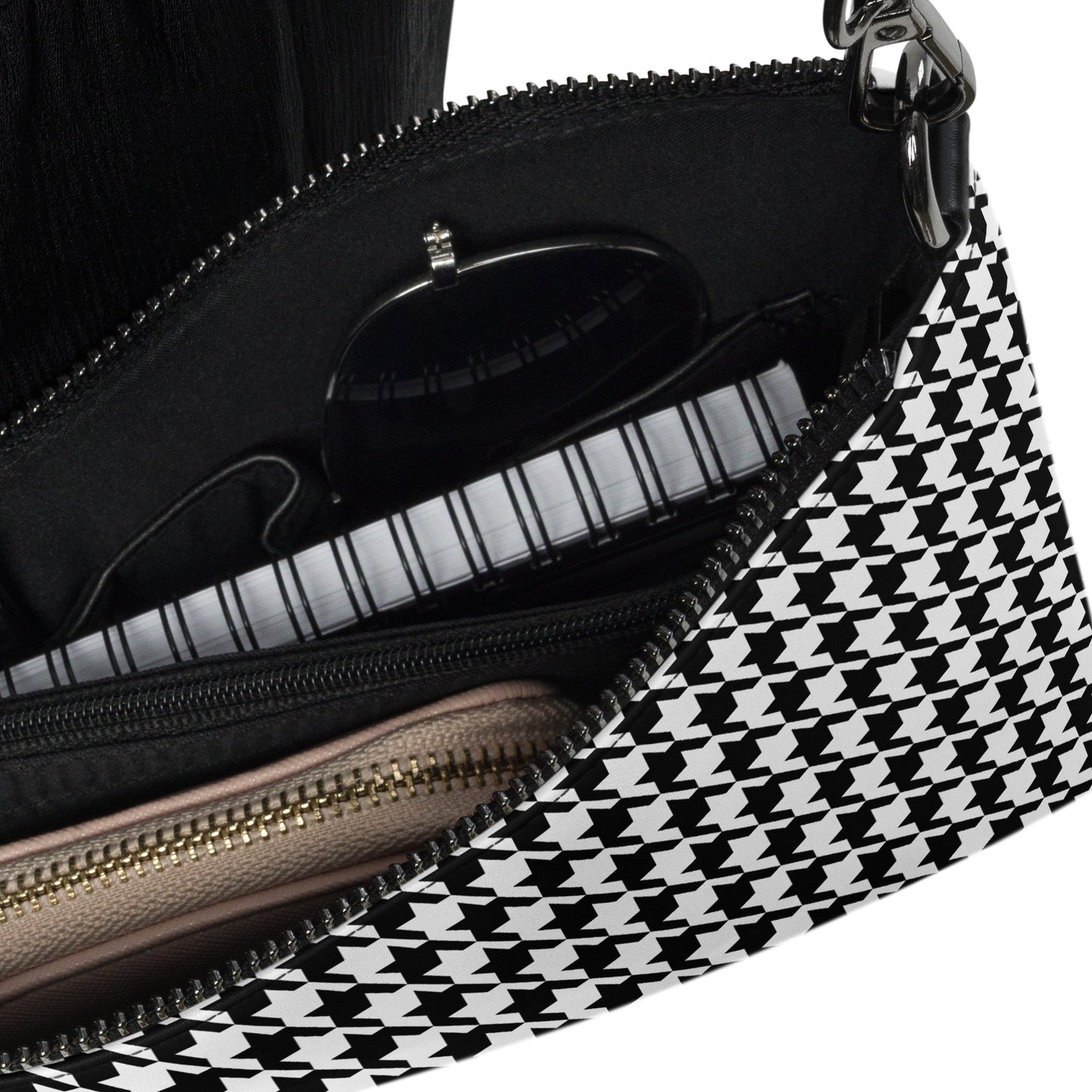 Houndstooth Crossbody Bag